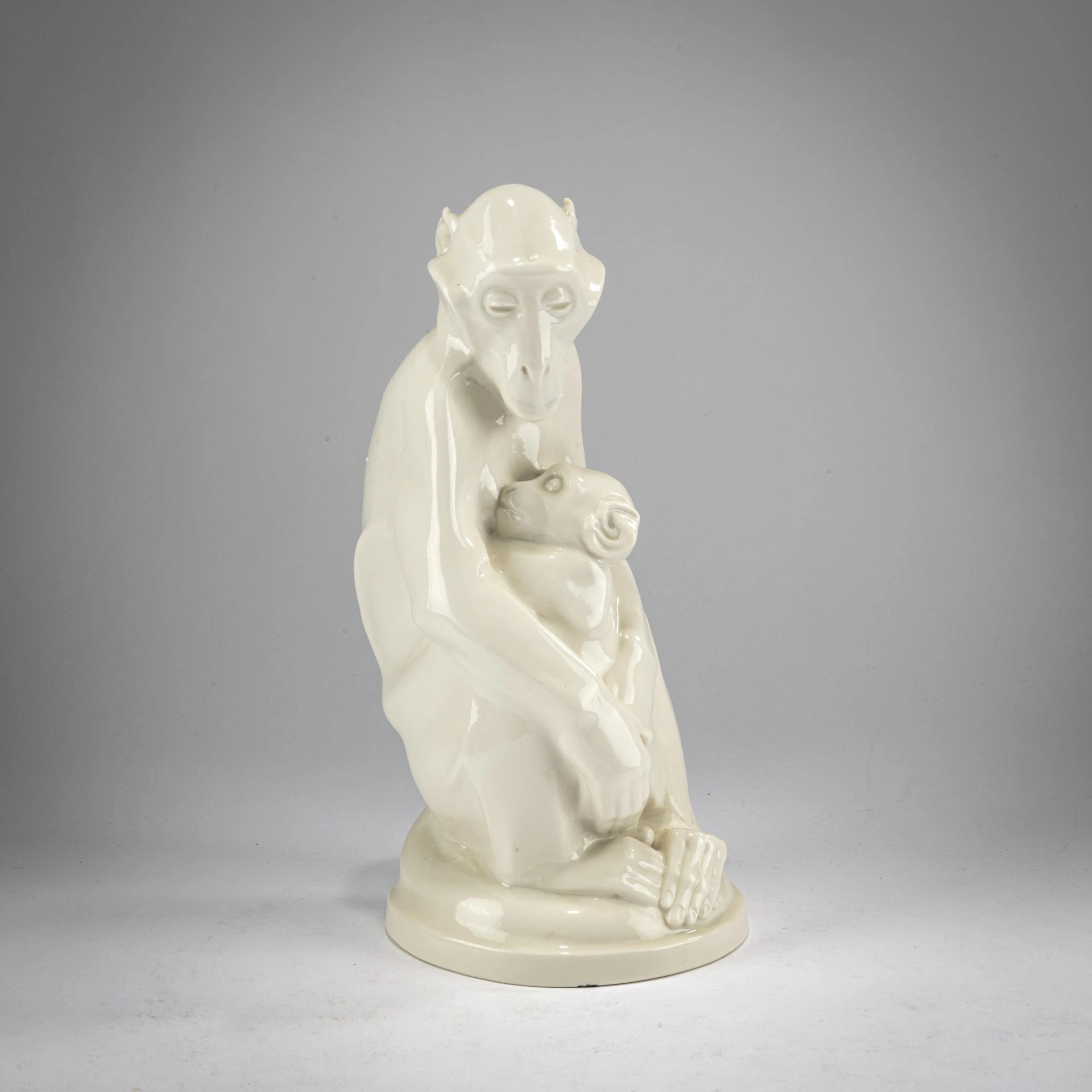 Anton Puchegger 'Affenmutter mit Jungem', 1919/20