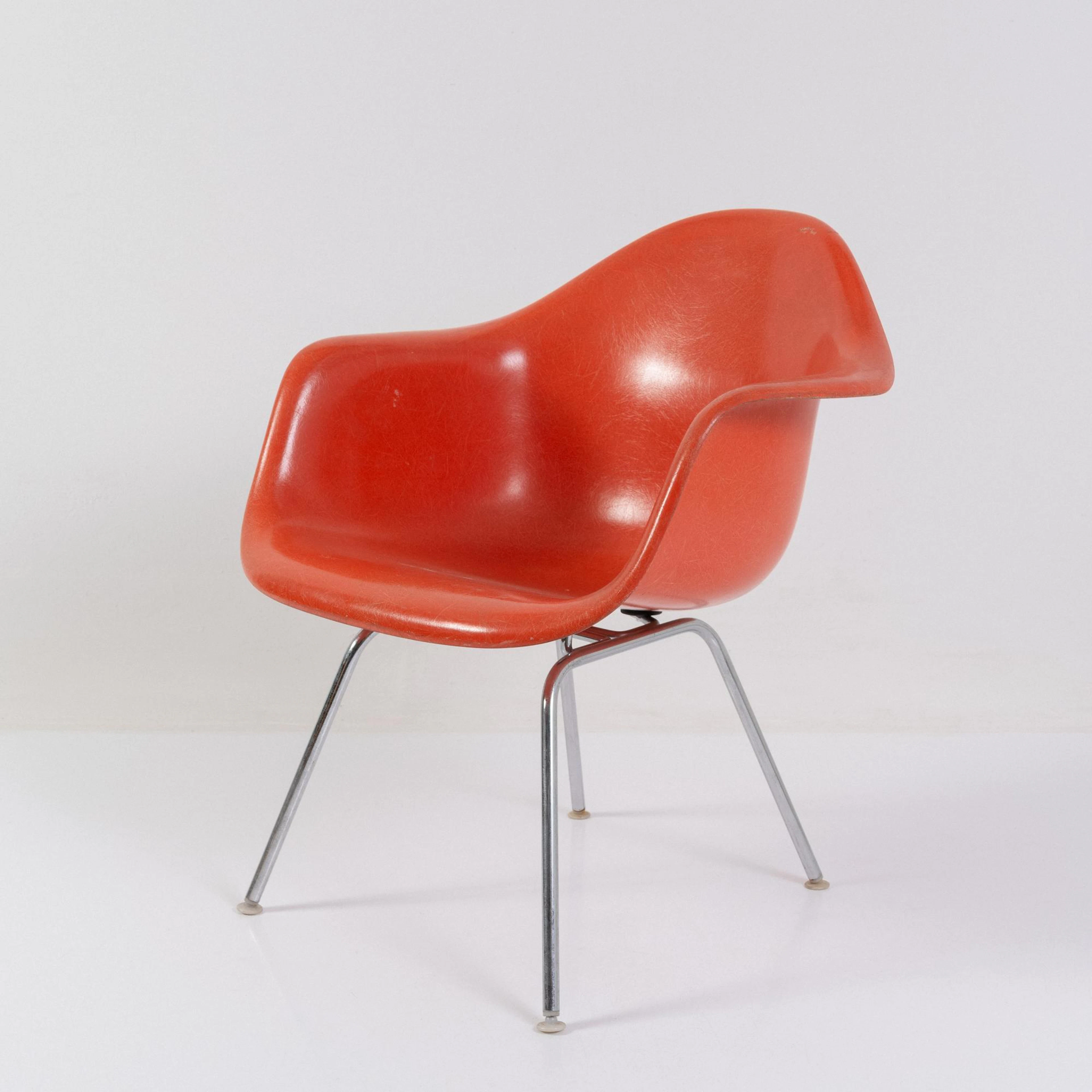 Charles Eames; Ray Eames Armlehnstuhl 'SAX' auf H-Base, 1950-53 (Entwurf)
