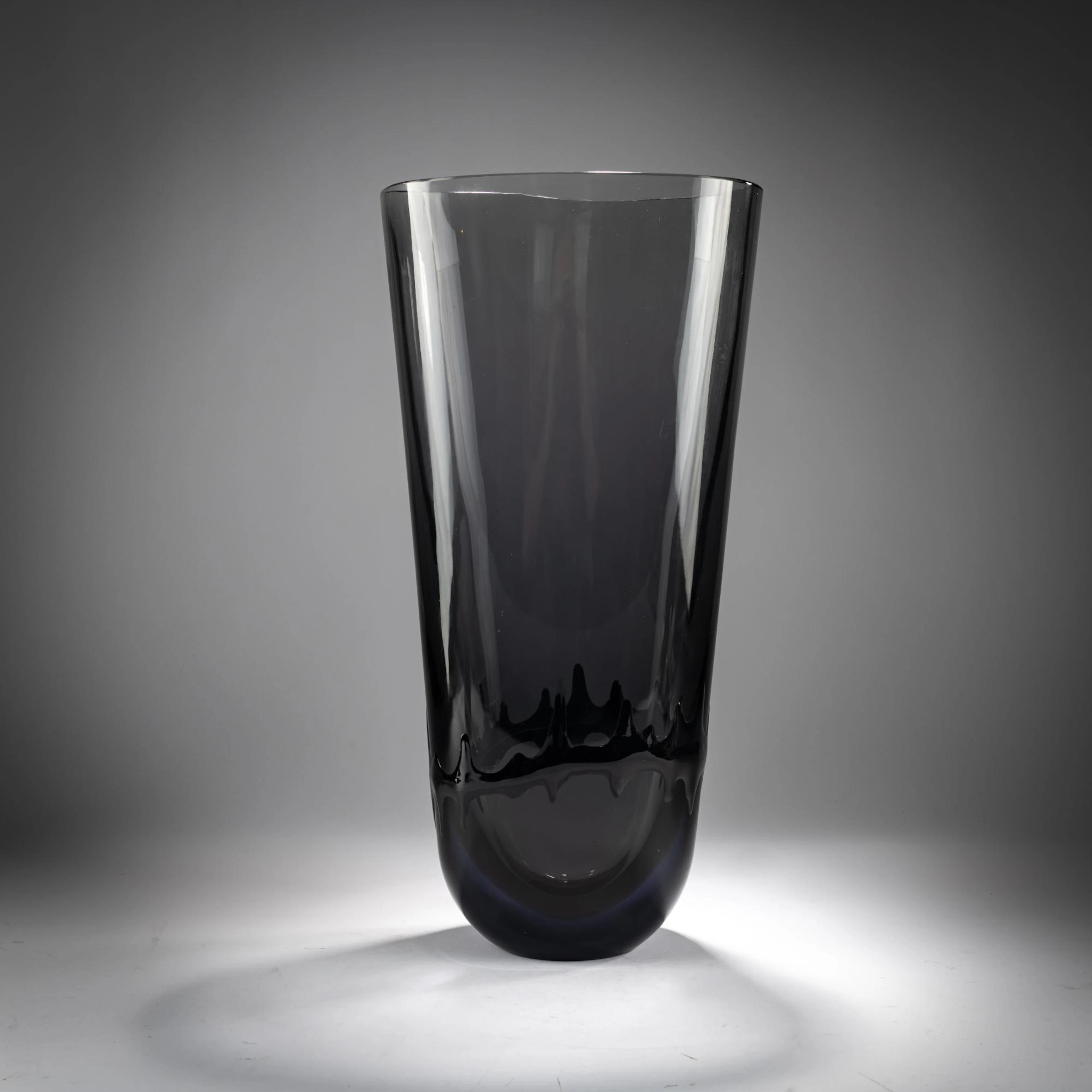 Flavio Poli Große Vase 'Sommerso grigio violetto', 1956