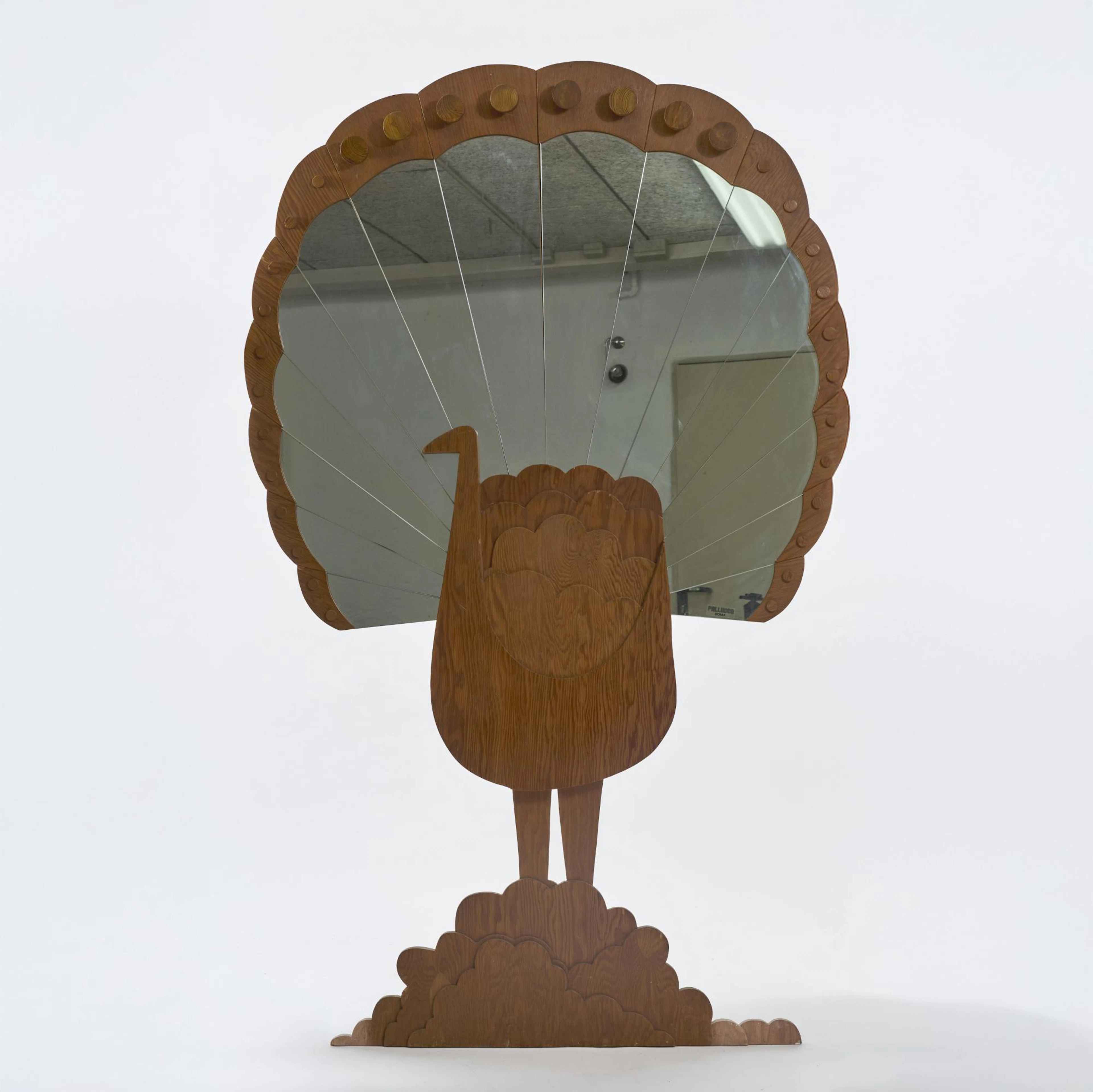 Sirio Alessandri Wandspiegel 'Pavone', 1970er Jahre