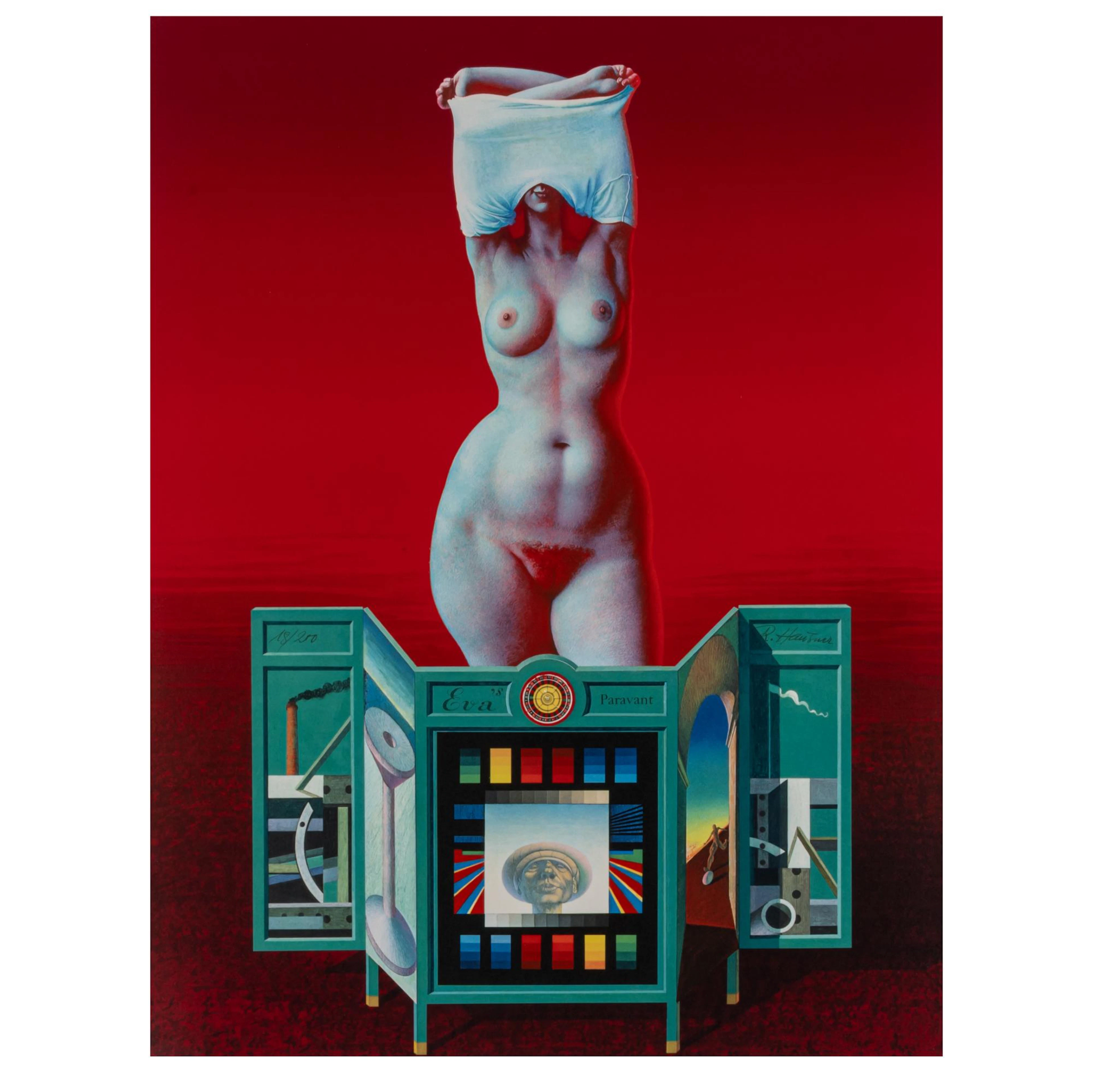 Rudolf Hausner (1914 Wien - 1995 Mödling) 'Evas Paravent', 1980
