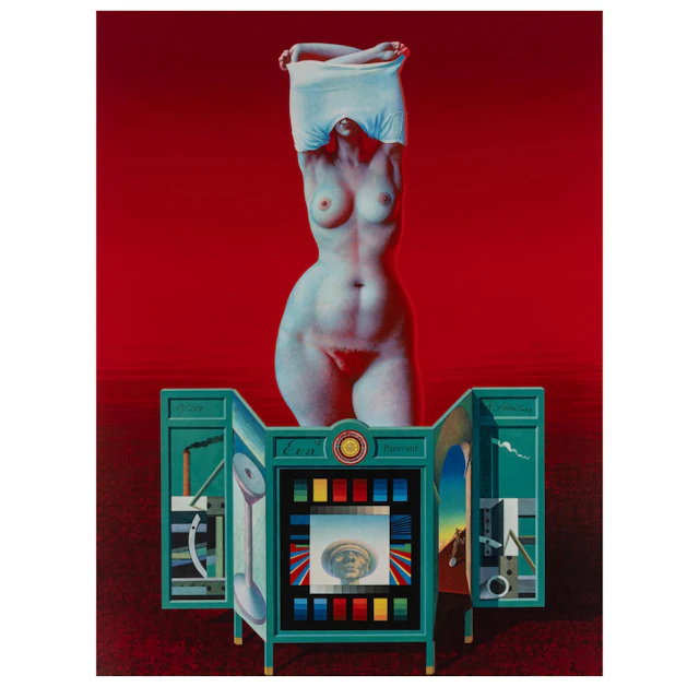 Rudolf Hausner (1914 Wien - 1995 Mödling) 'Evas Paravent', 1980