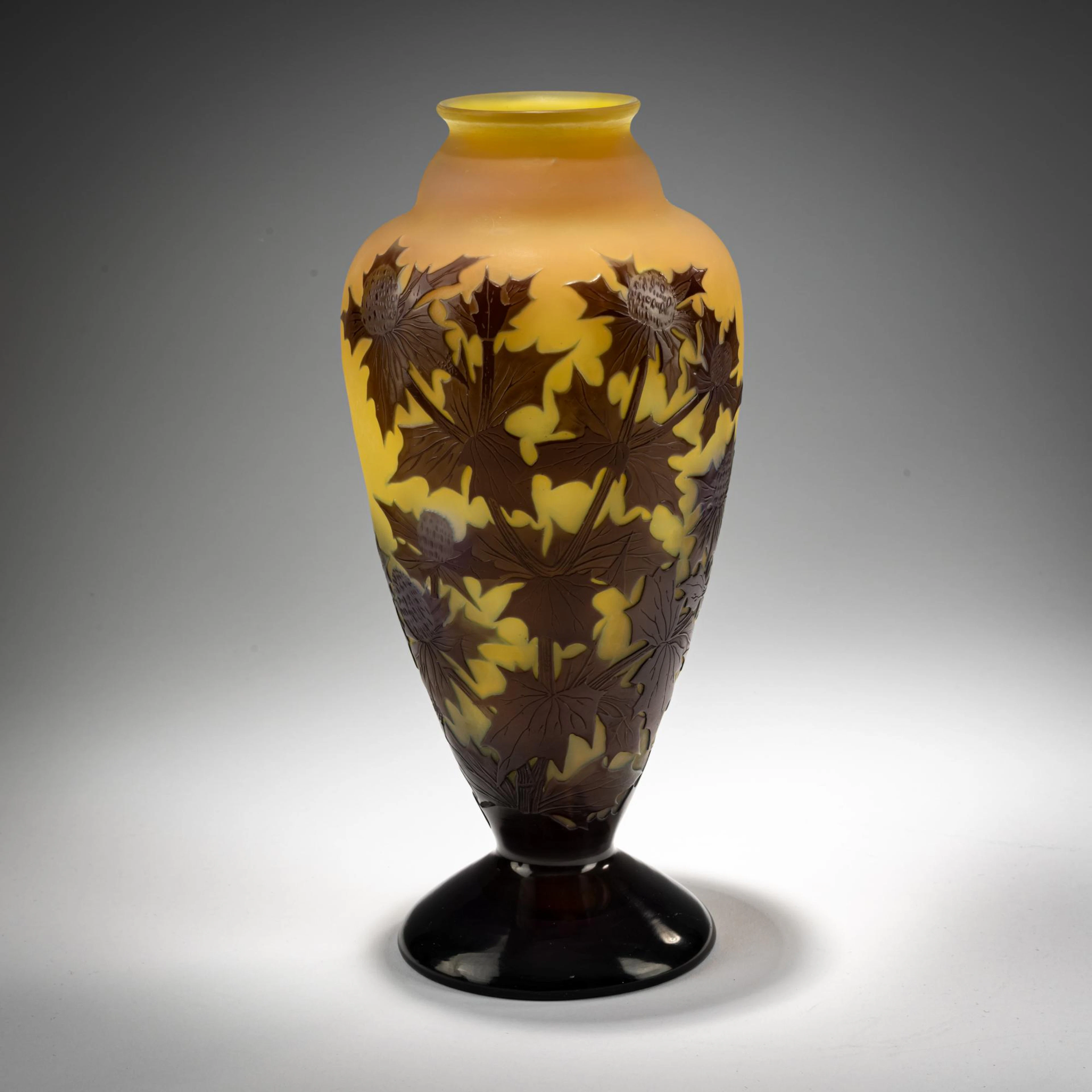 Etablissements Gallé, Nancy Vase 'Chardons', 1925-36