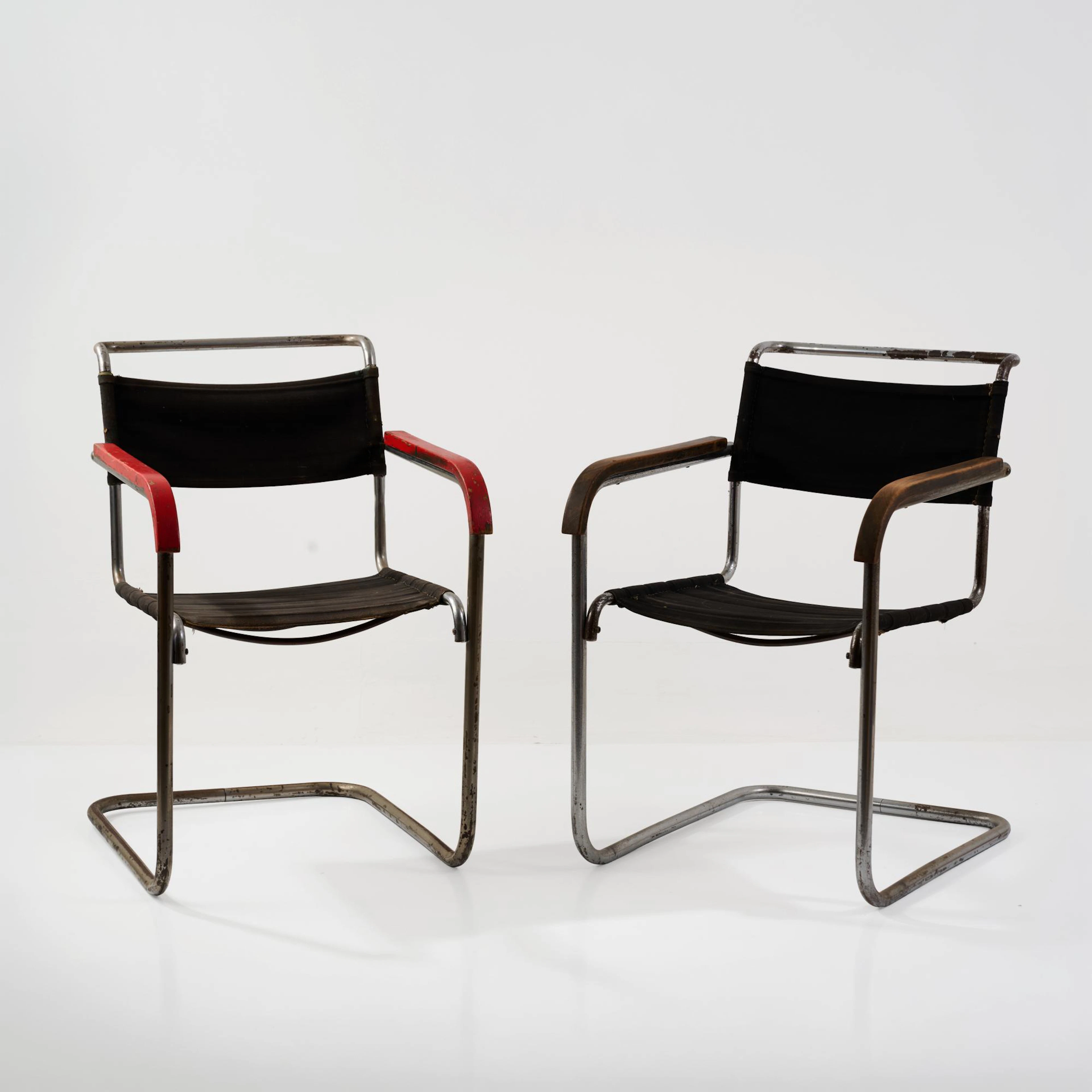 Marcel Breuer Zwei Freischwinger, 1930er Jahre (Entwurf)