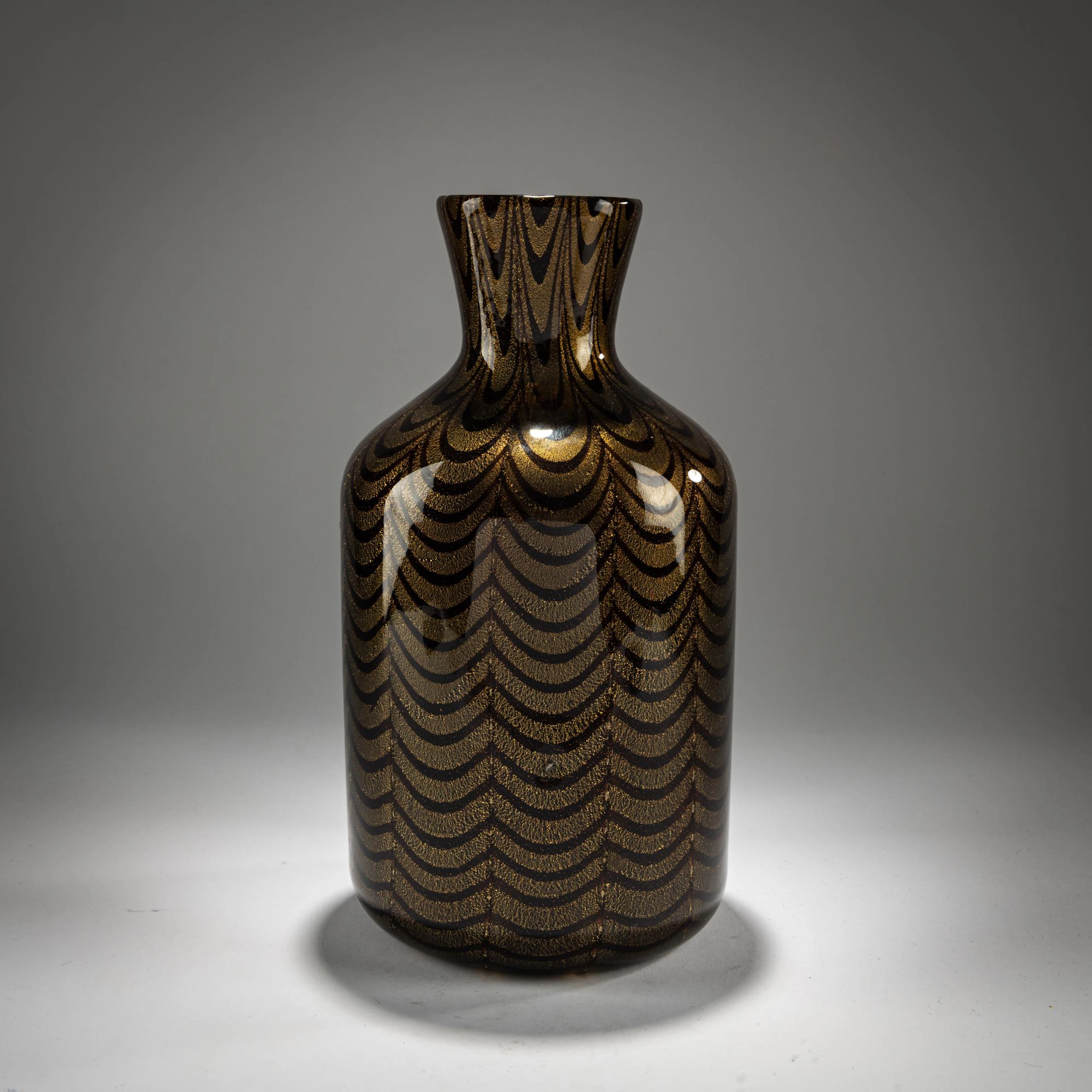 Ercole Barovier Vase 'Graffito amaranto', 1969