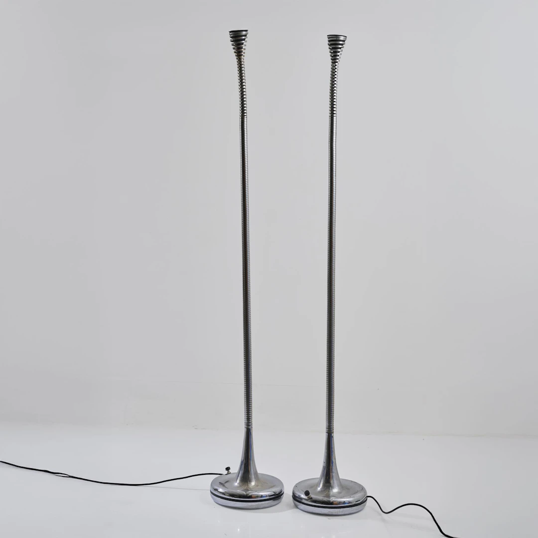 Eleonore Peduzzi Riva Zwei Stehleuchten 'Molla - D 901', 1971 (Entwurf)