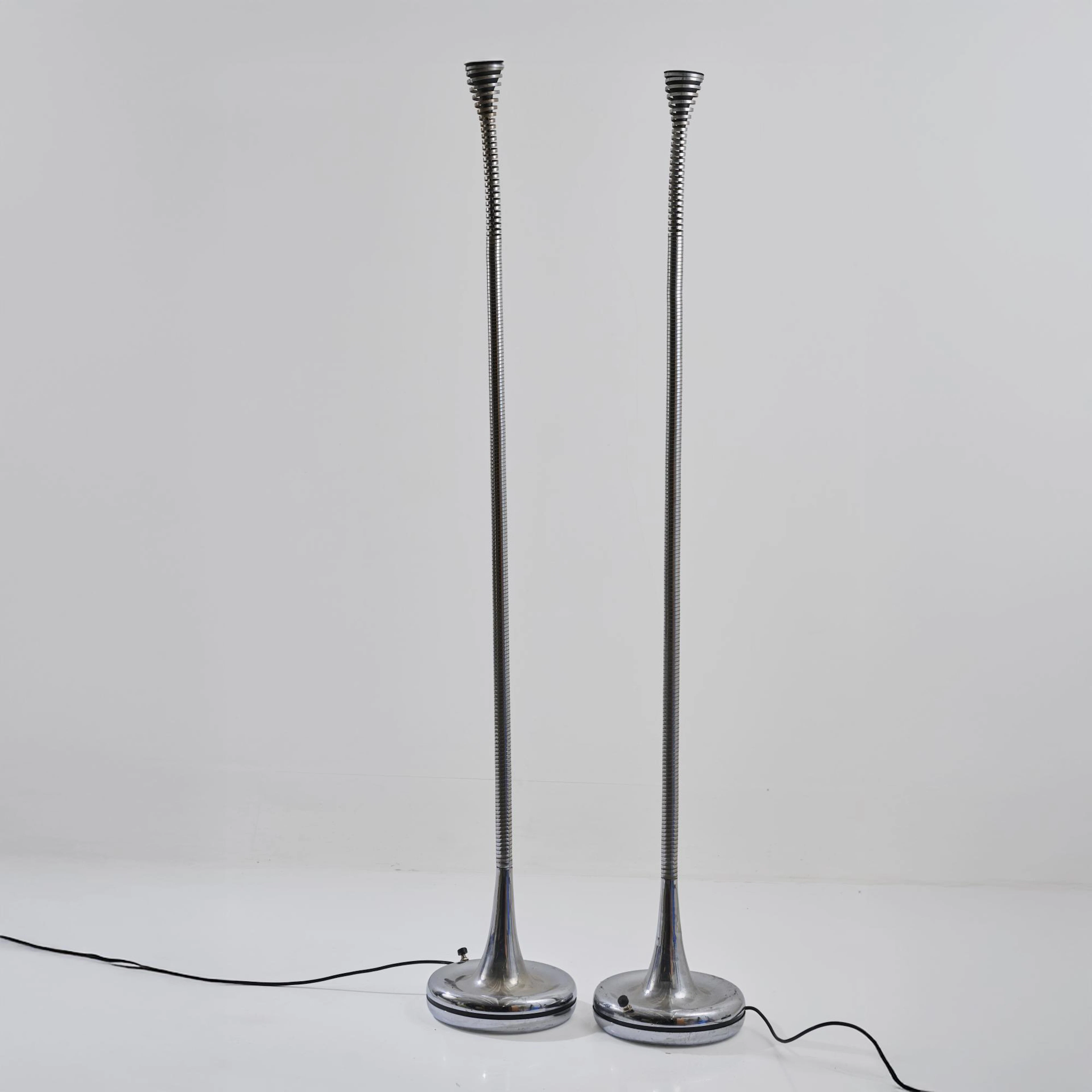 Eleonore Peduzzi Riva Zwei Stehleuchten 'Molla - D 901', 1971 (Entwurf)