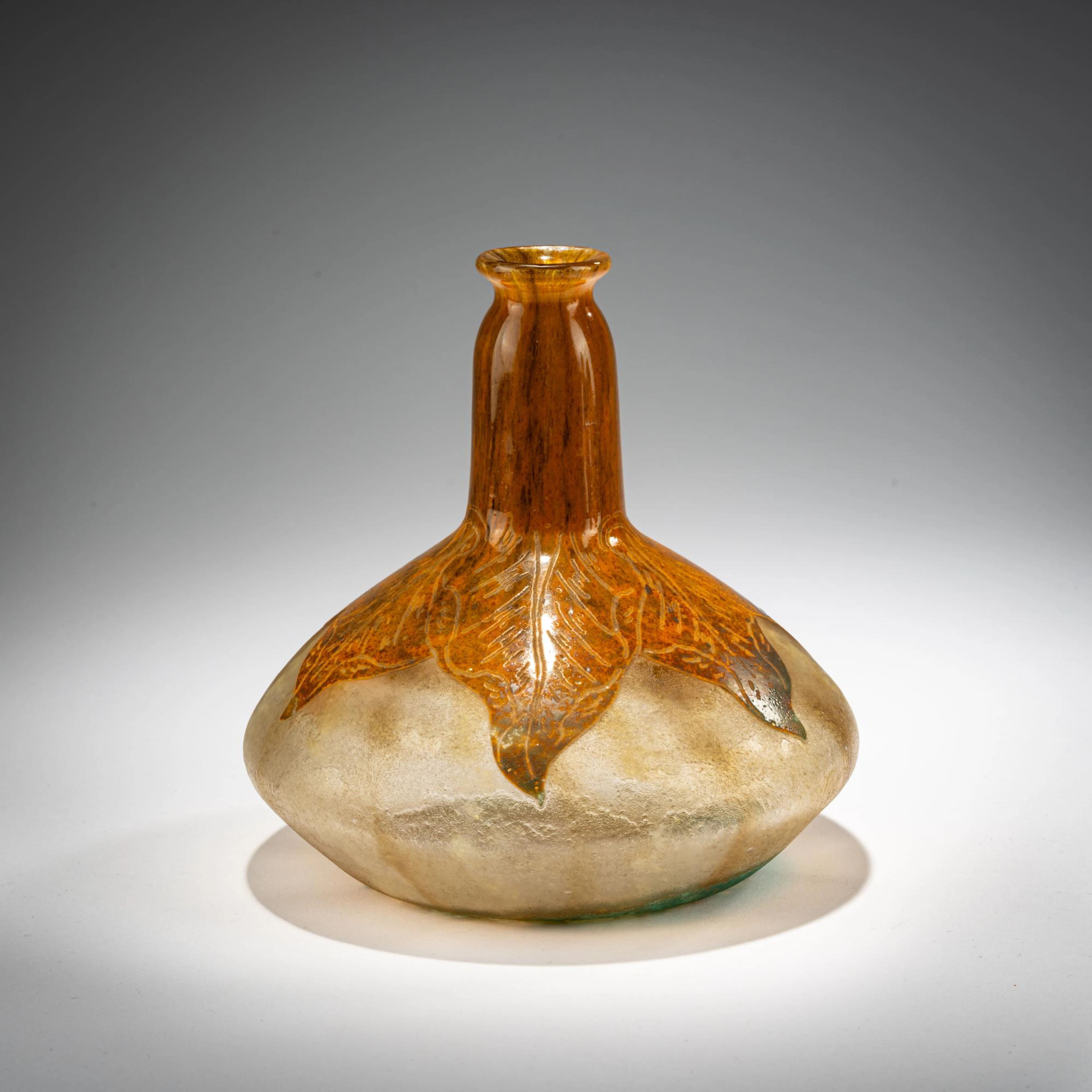 Verreries Schneider, Epinay-sur-Seine Vase 'Feuilles d'Oseille', 1918-21
