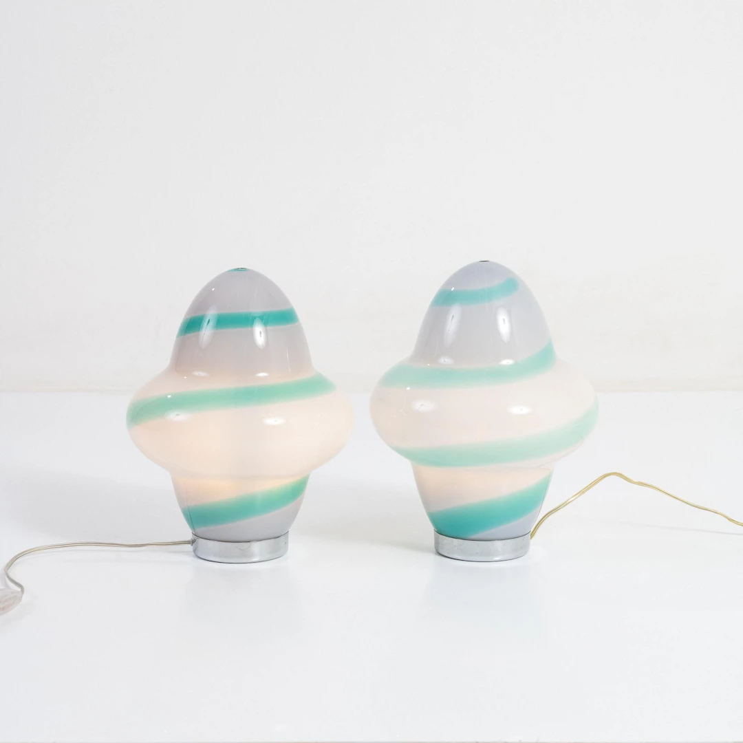 Associati Sottsass Zwei Tischleuchten 'Aero - Spira', 1994 (Entwurf)
