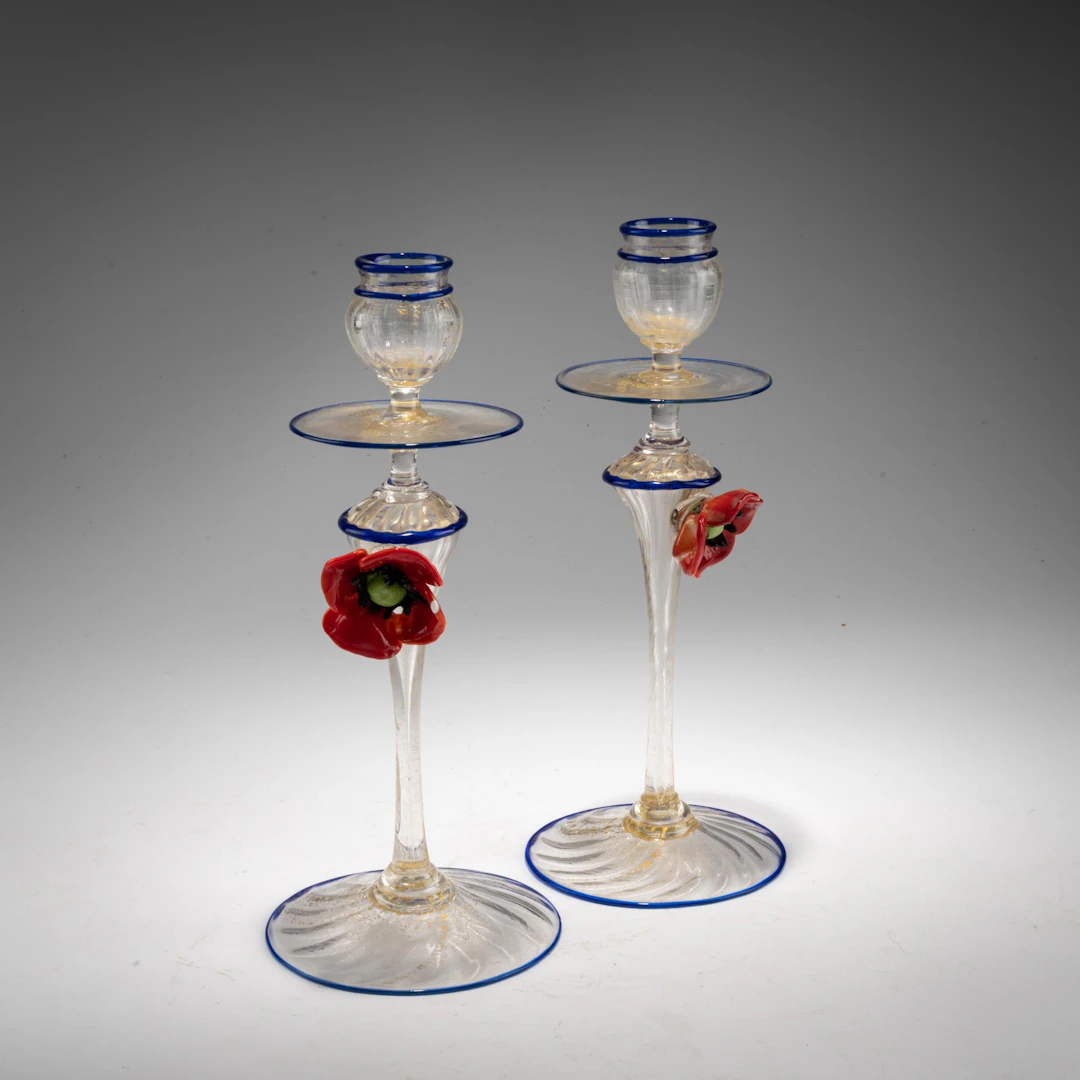 Vetreria artistica Barovier & C. Paar Kerzenleuchter, 1910
