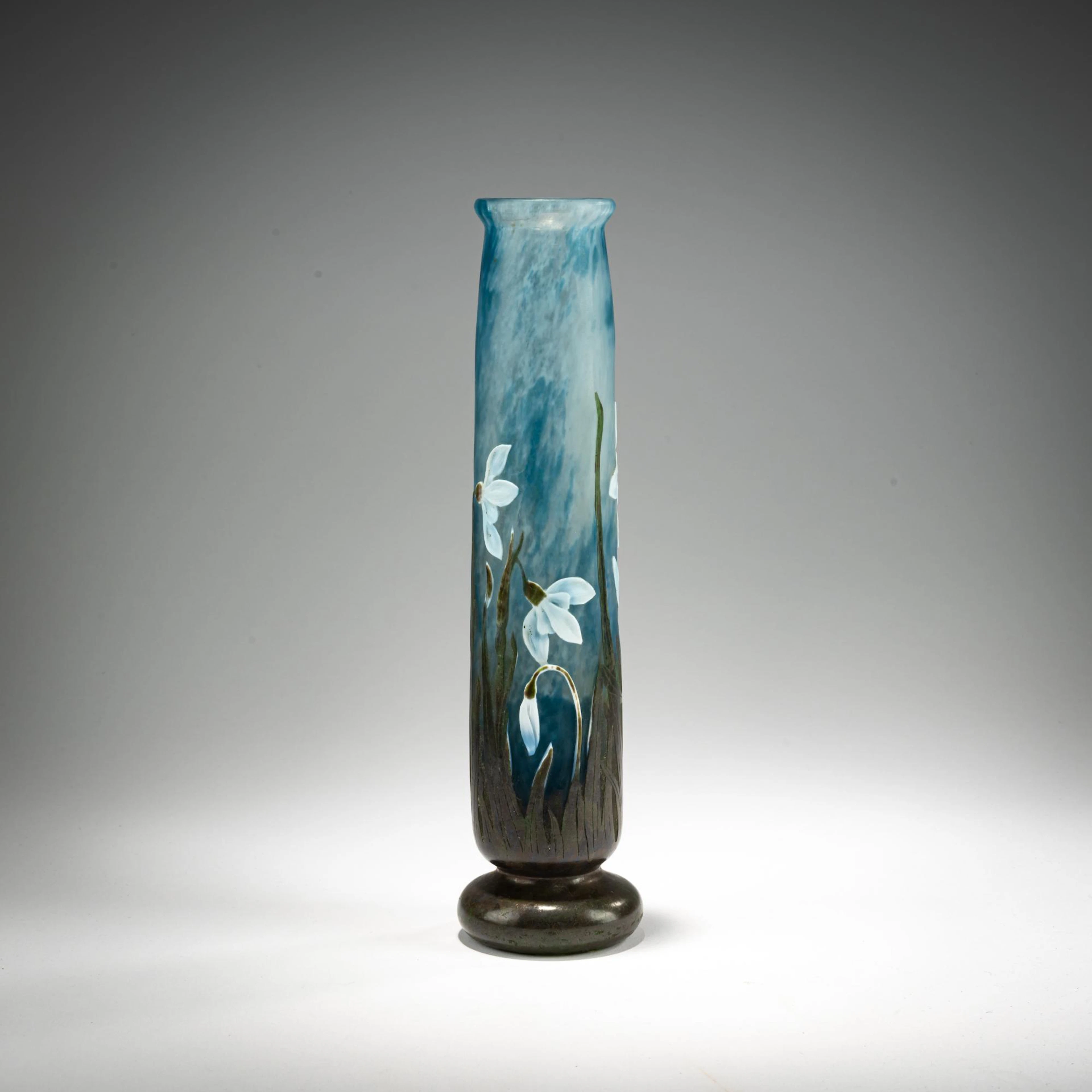 Daum Frères, Nancy Vase 'Perce-neige', um 1904