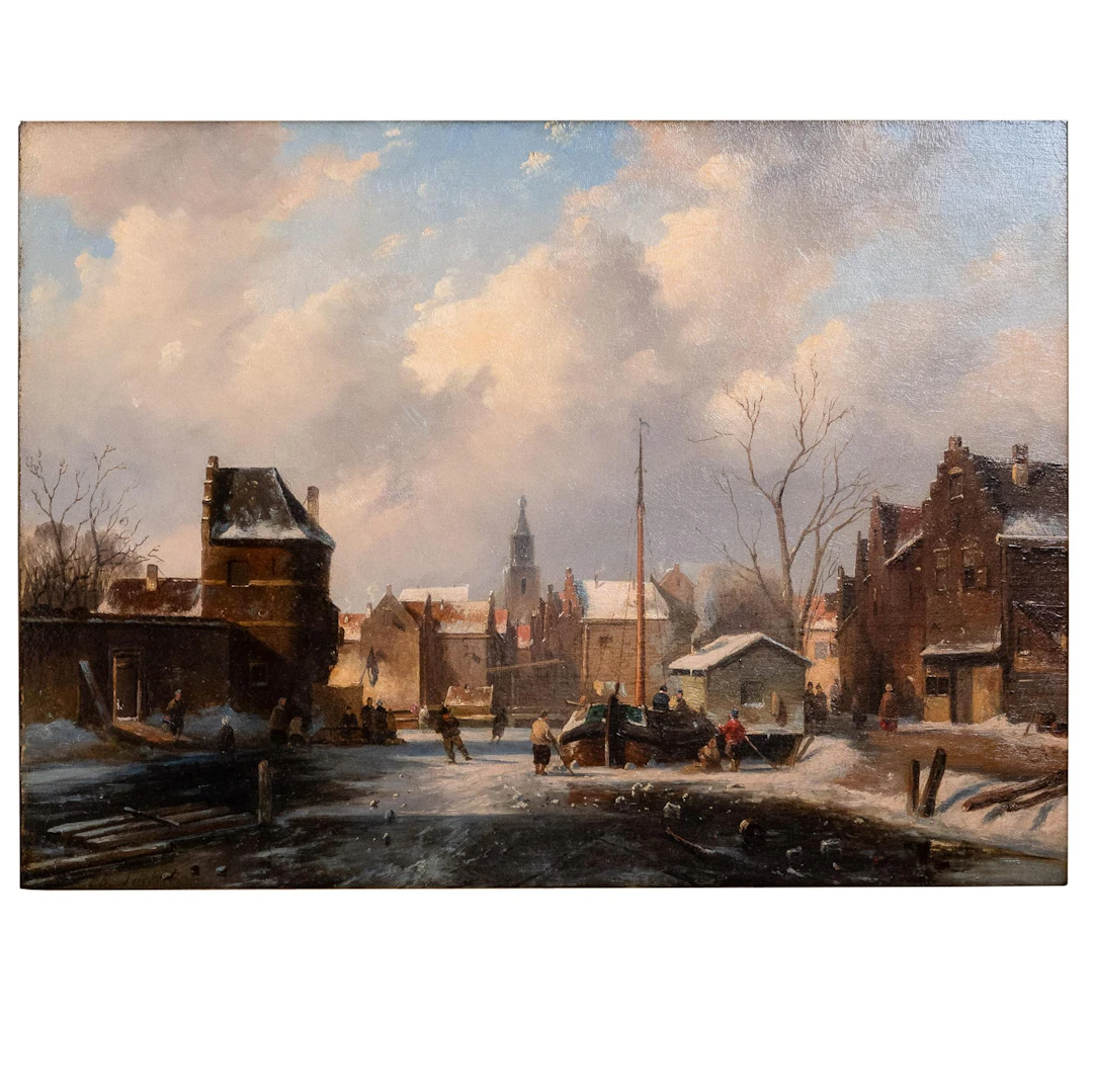 Charles Leickert (1816 Brüssel - 1907 Mainz) Holländische Stadt im