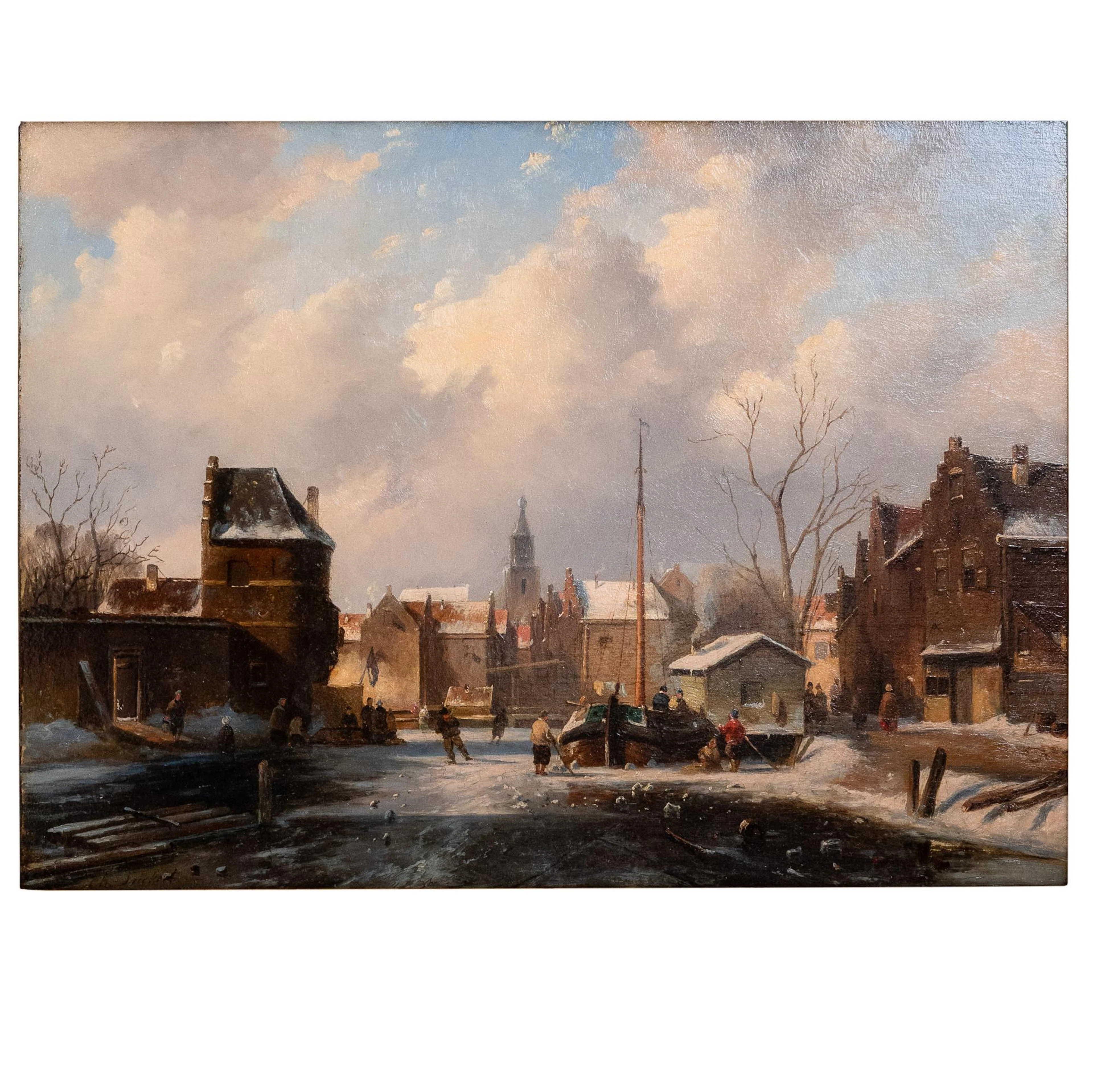 Charles Leickert (1816 Brüssel - 1907 Mainz) Holländische Stadt im