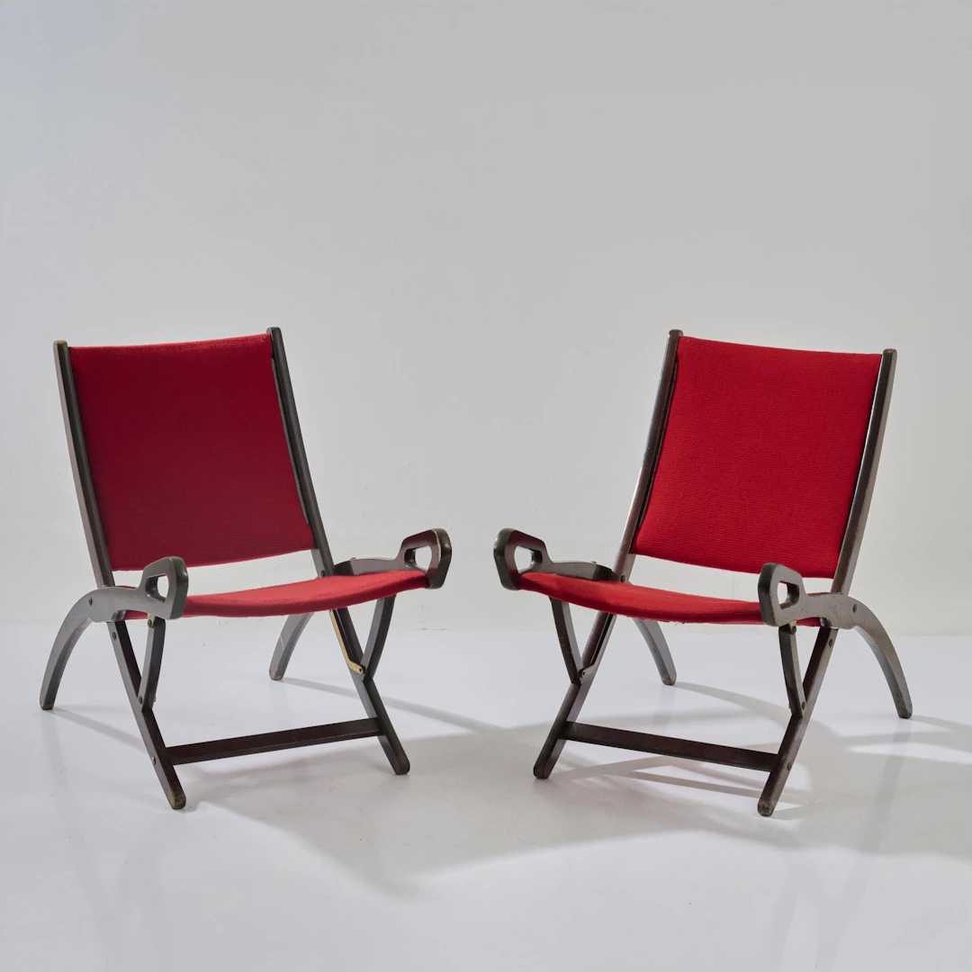 Gio Ponti Zwei Klappsessel 'Ninfea', 1958 (Entwurf)