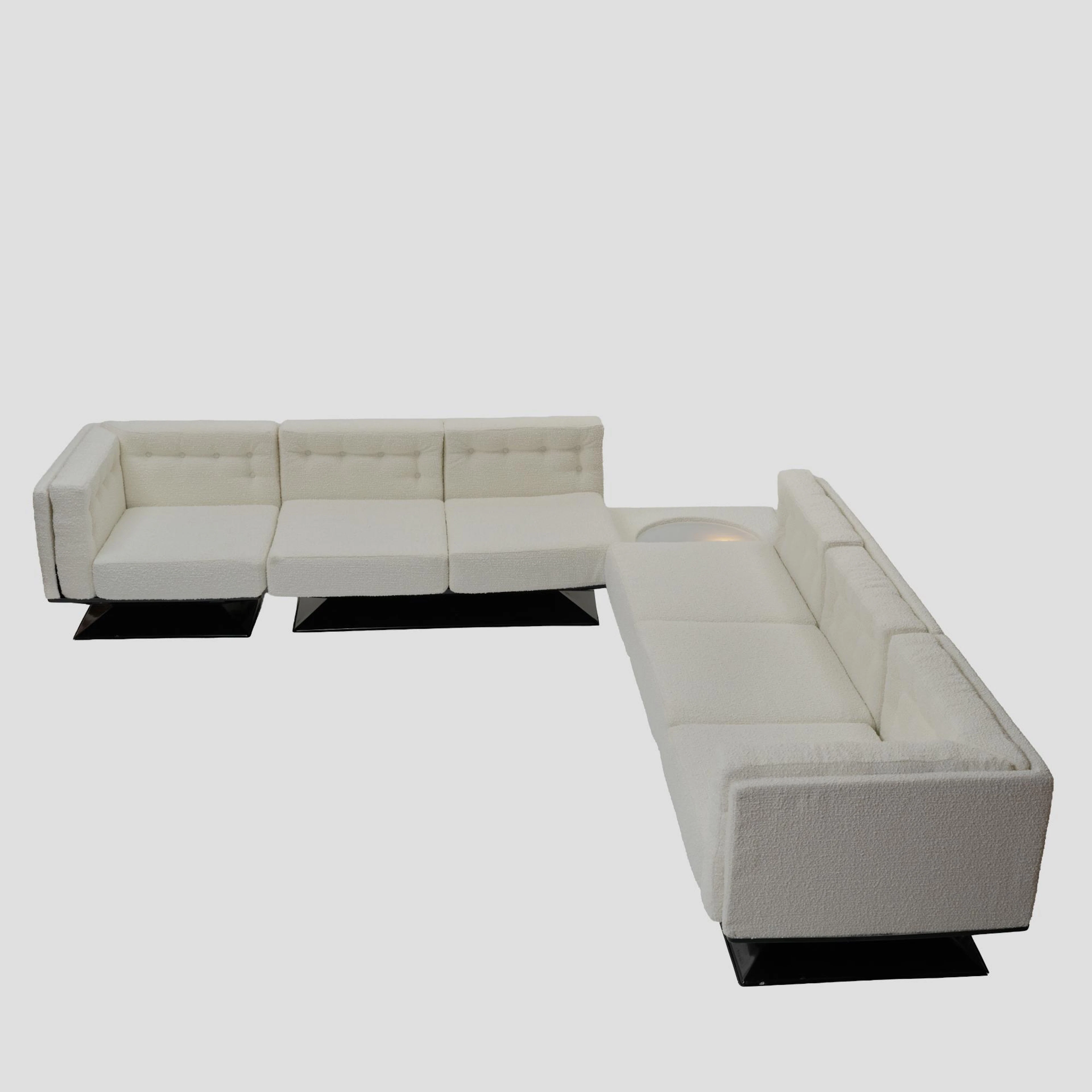 Carlo Pellegrini Sofa 'Vignola' mit Leuchttisch, 1964 (Entwurf)