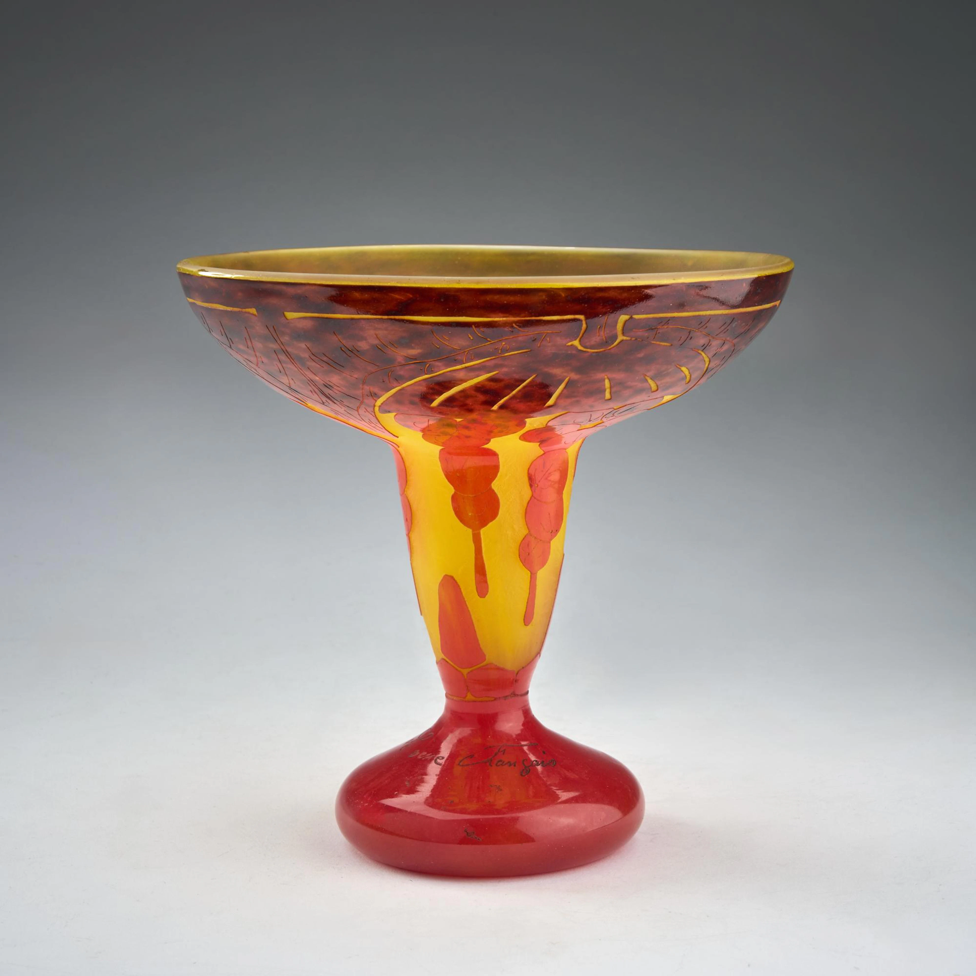 Verreries Schneider, Epinay-sur-Seine Vase 'Groseilles', 1923-36
