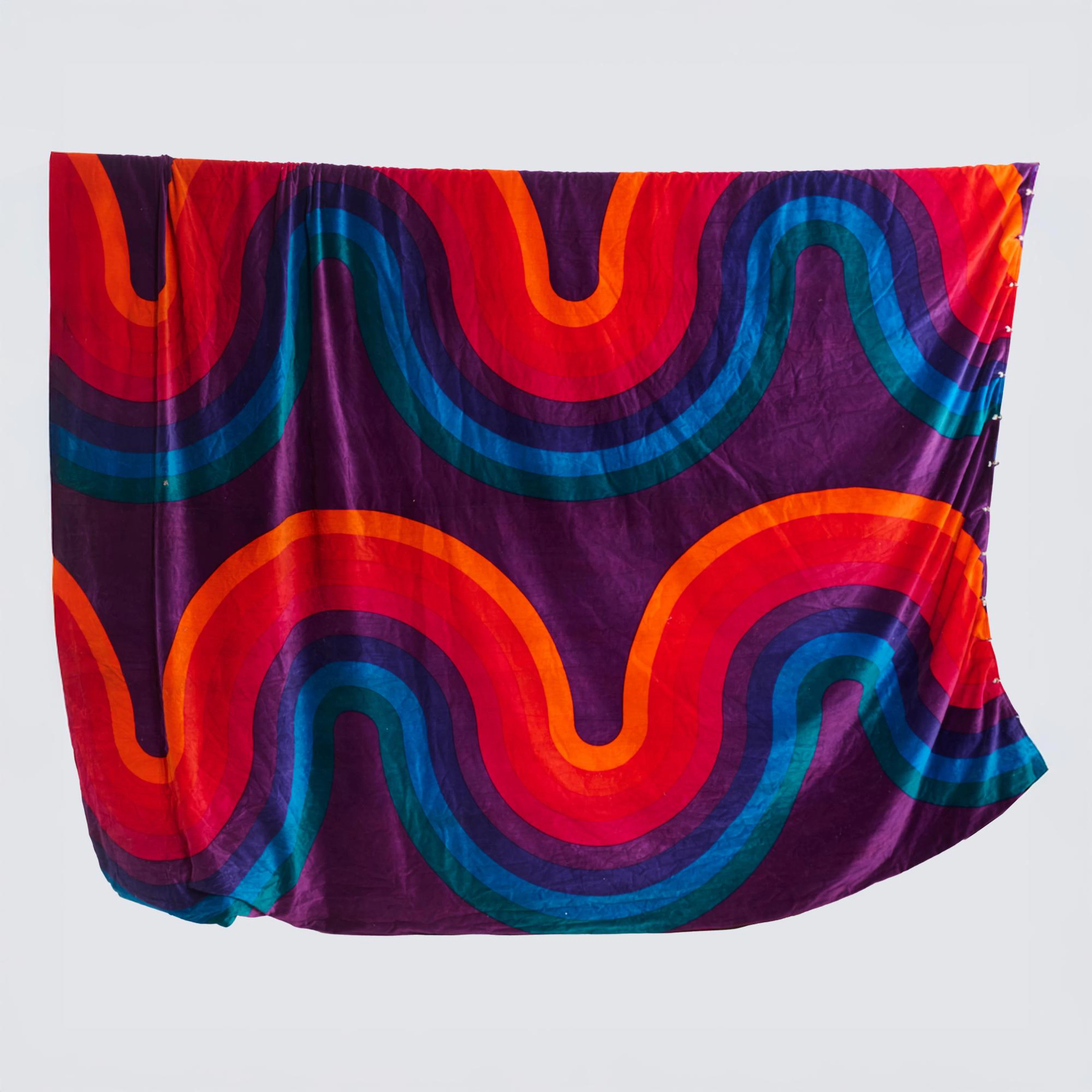 Verner Panton Stoffbahn 'Kurve', 1969 (Entwurf)