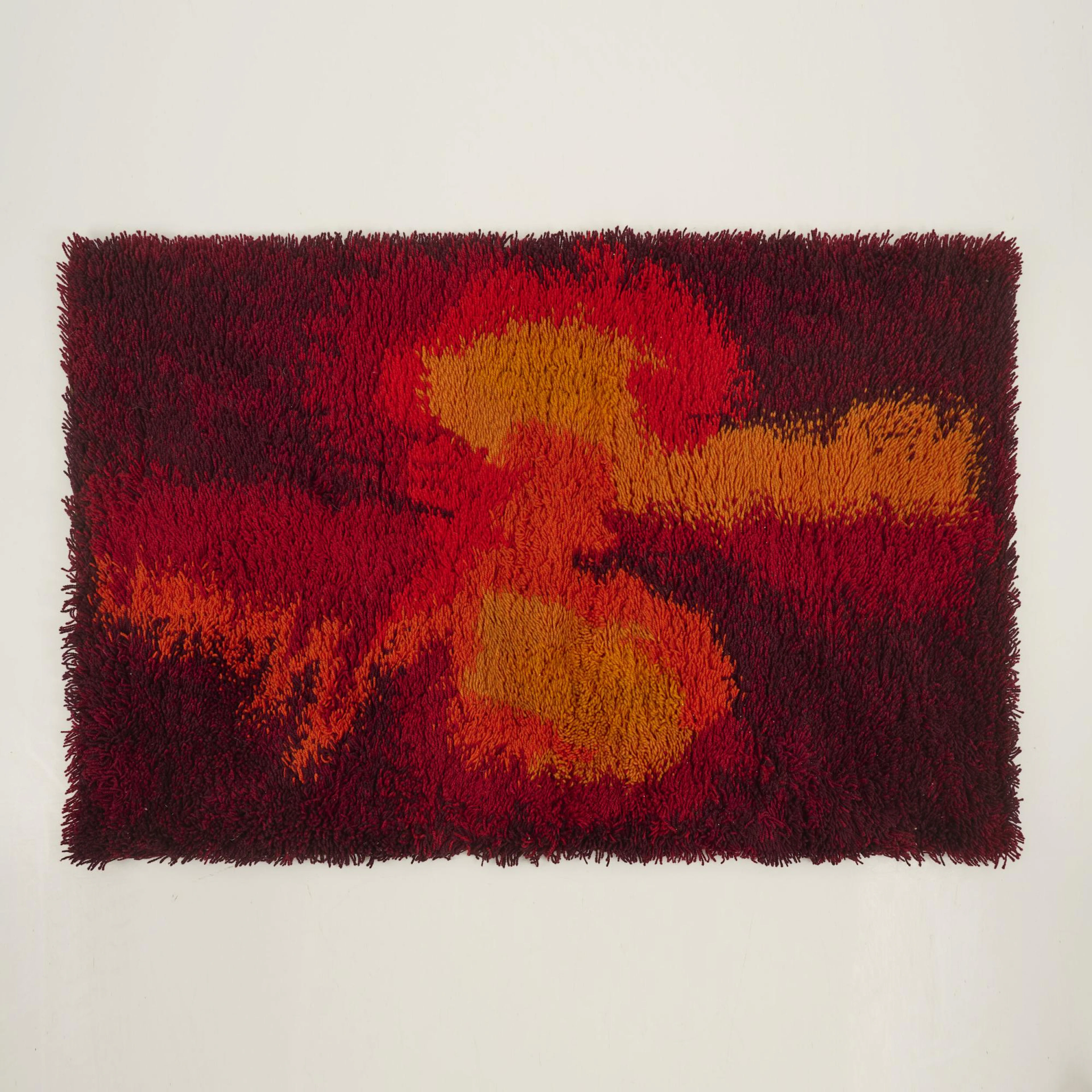 Carin Agner Nielsen Zwei Teppiche aus der Serie 'Rya de Luxe', 1970er