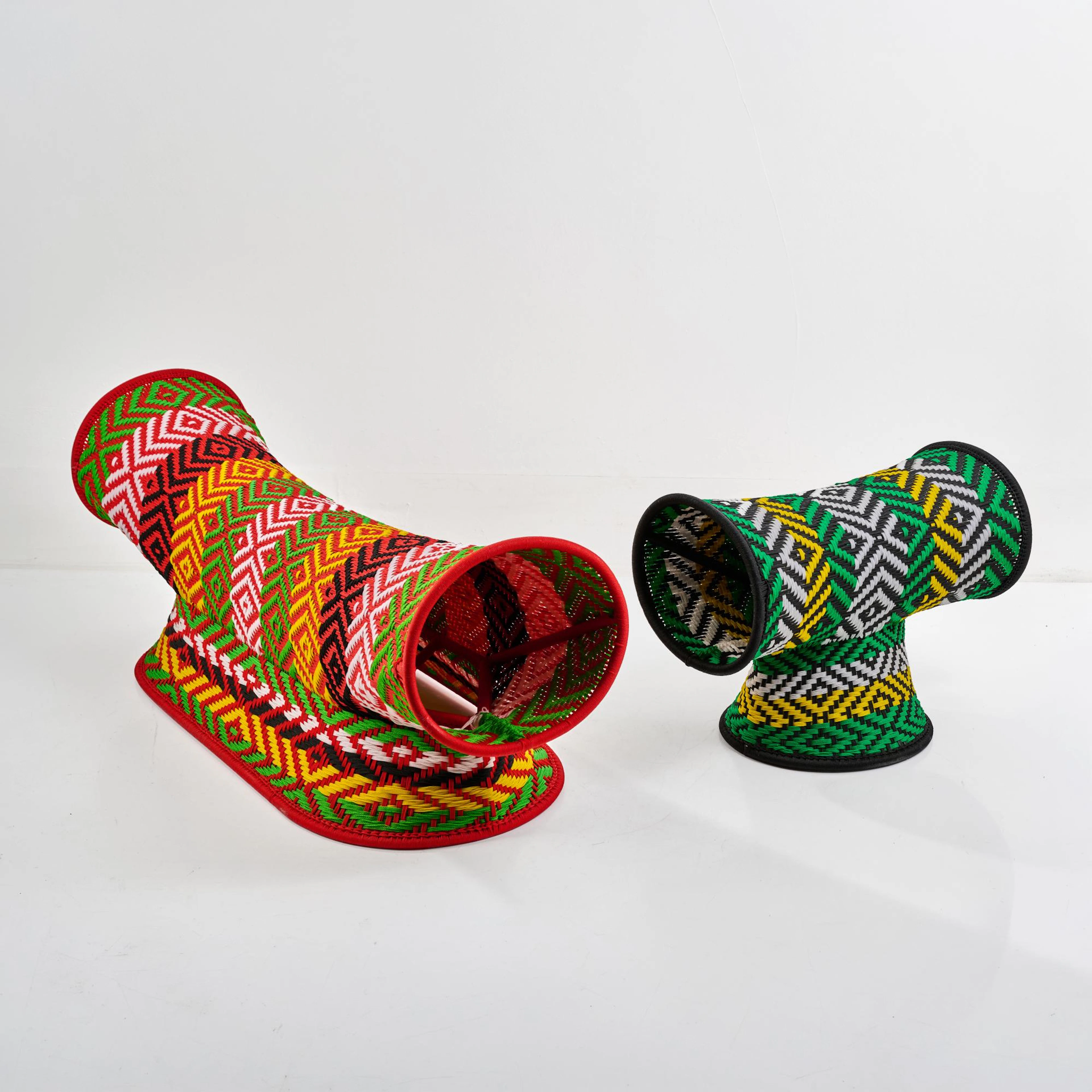 Patricia Urquiola Sitzbank und Hocker 'M'Afrique/Touti', 2009 (Entwurf)