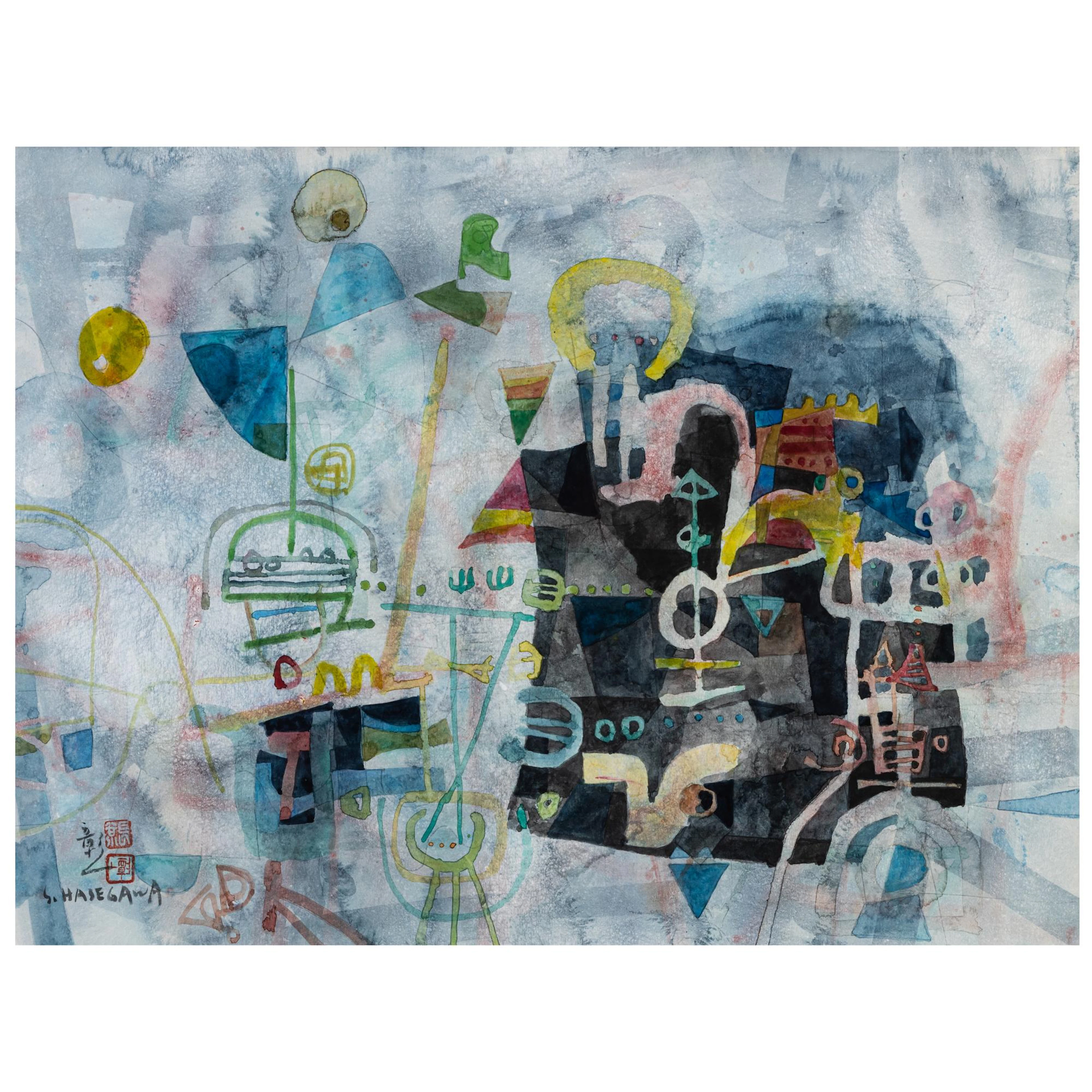 Shōichi Hasegawa (1929 Yaizu - 2023 Paris) 'Jardin d'enfants', 1996