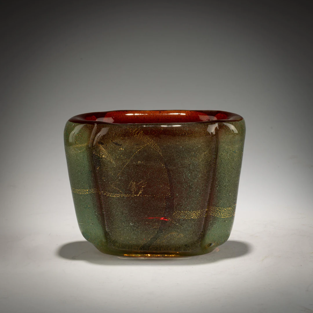 Carlo Scarpa Vase 'Sommerso oro a bollicine', um 1934-36