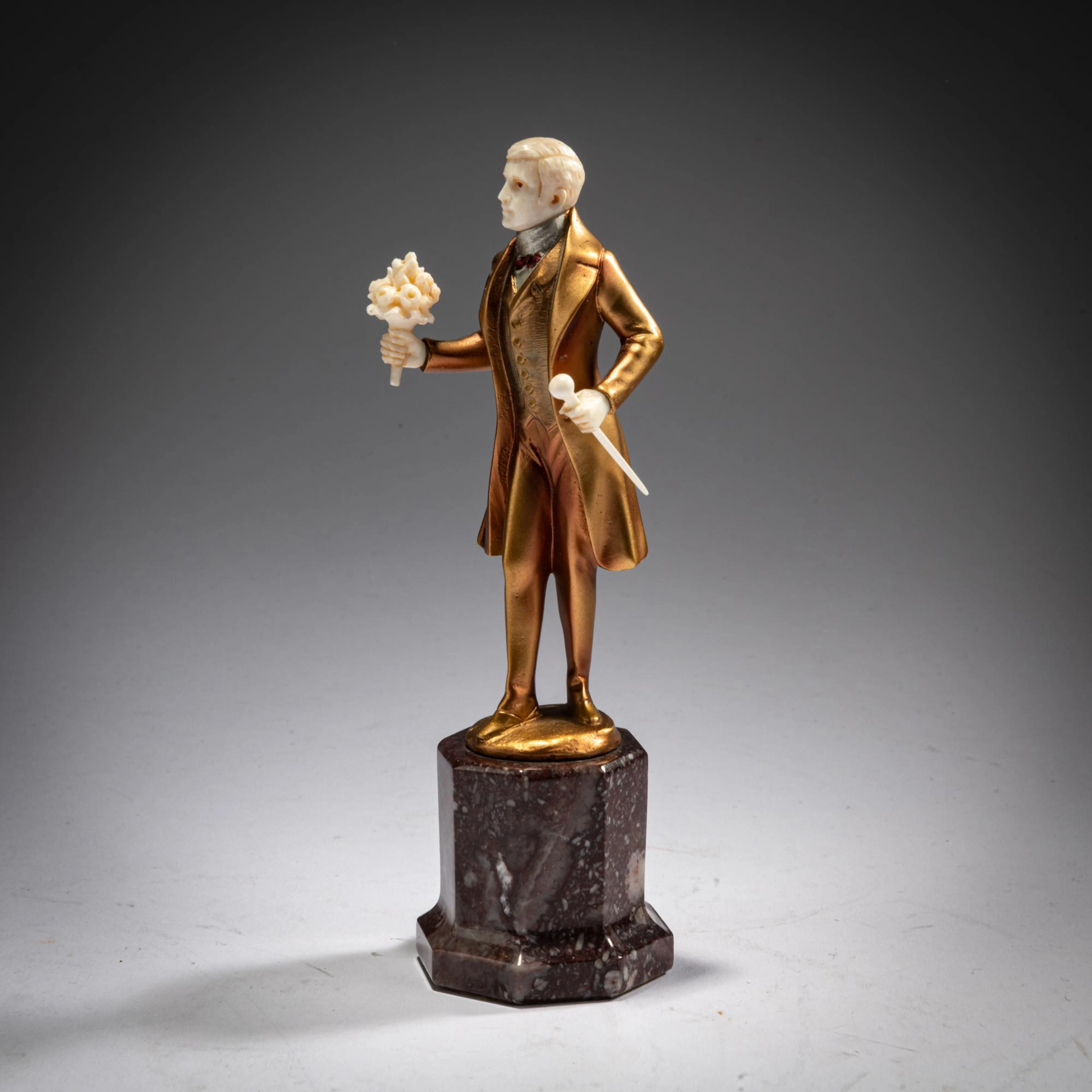 Ferdinand Preiss Chryselephantin-Figur 'Victorianischer Herr', um 1922