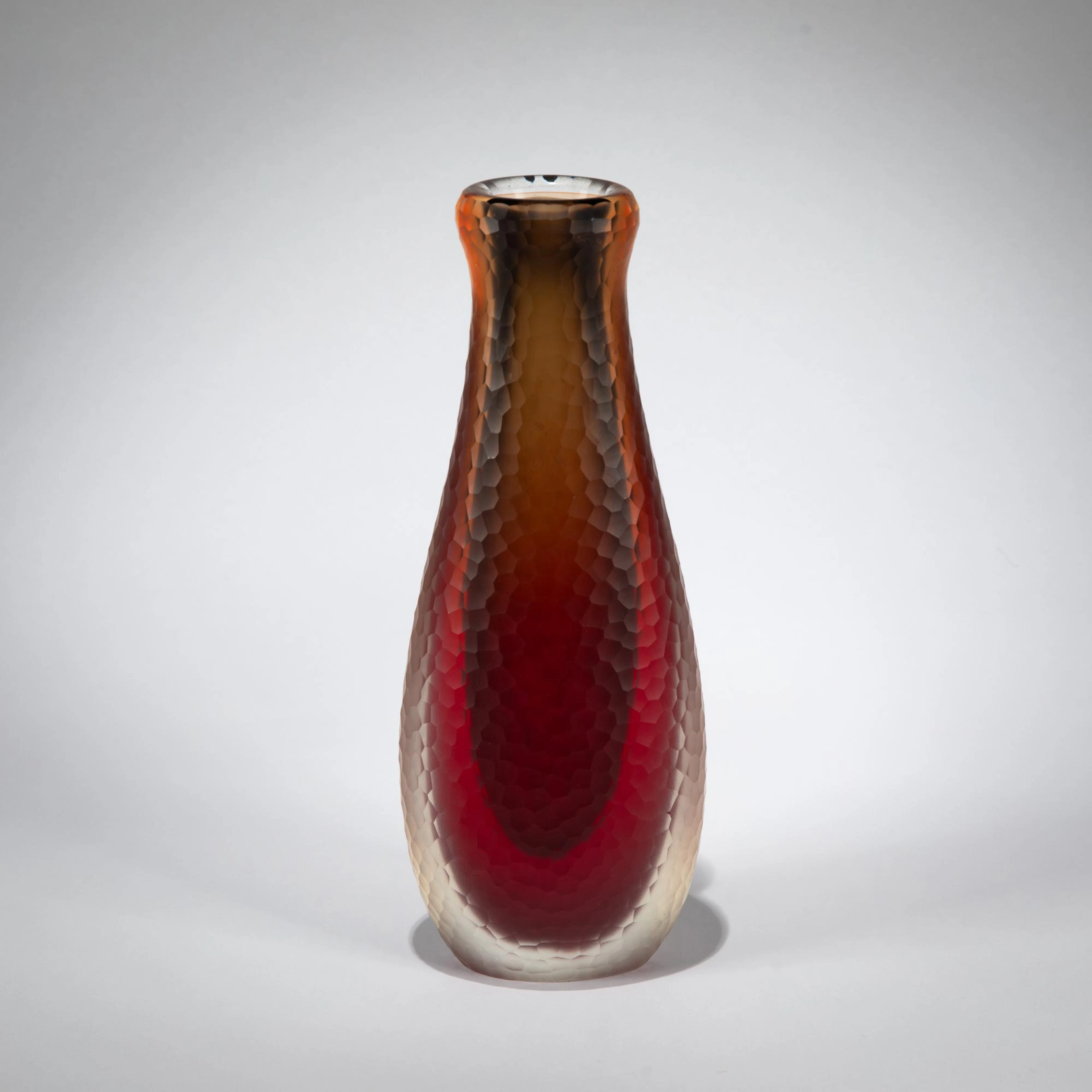 Alfredo Barbini Vase 'Battuto sommerso', um 1962