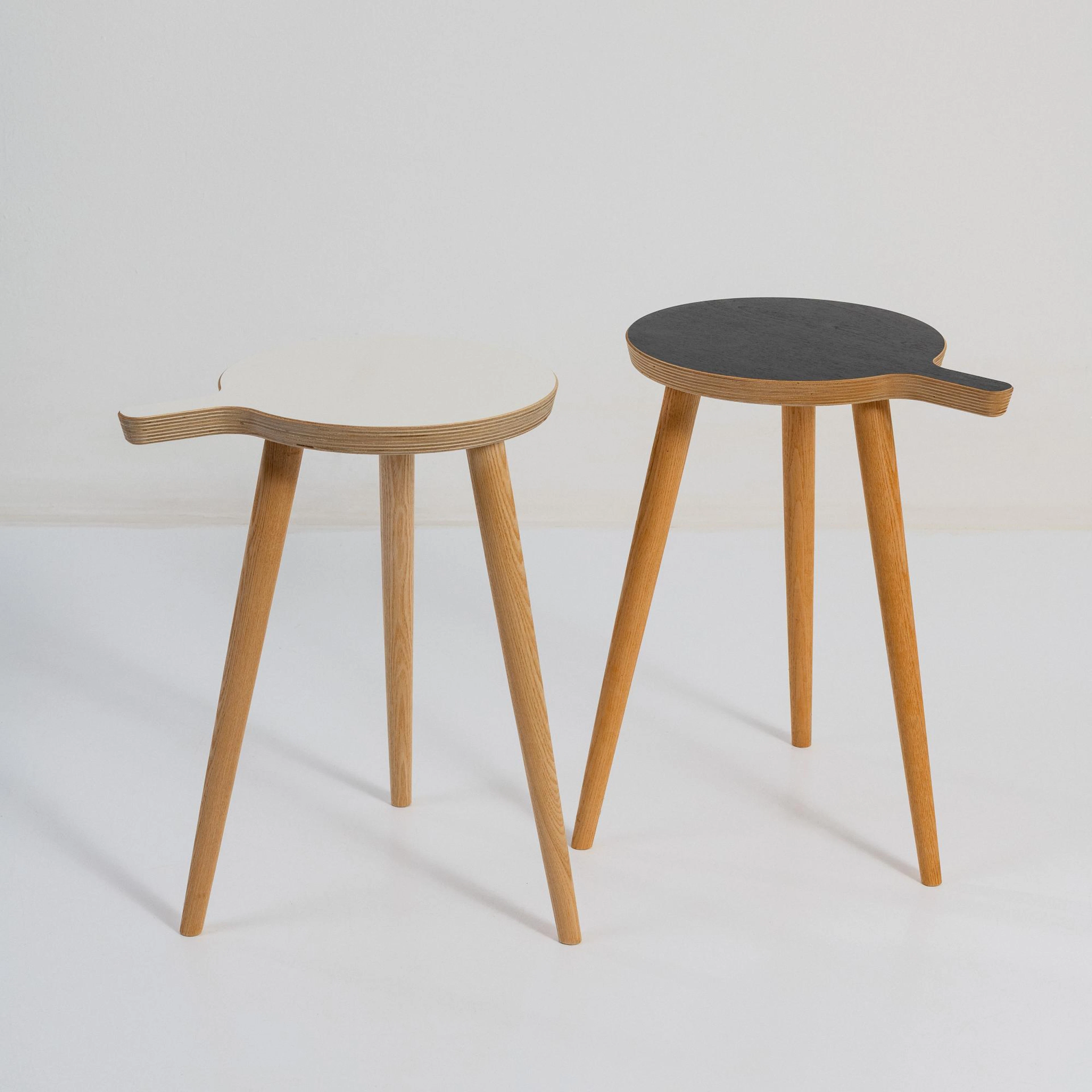 Marcel Kabisch Zwei Hocker 'Griffbereit', 2015 (Entwurf)