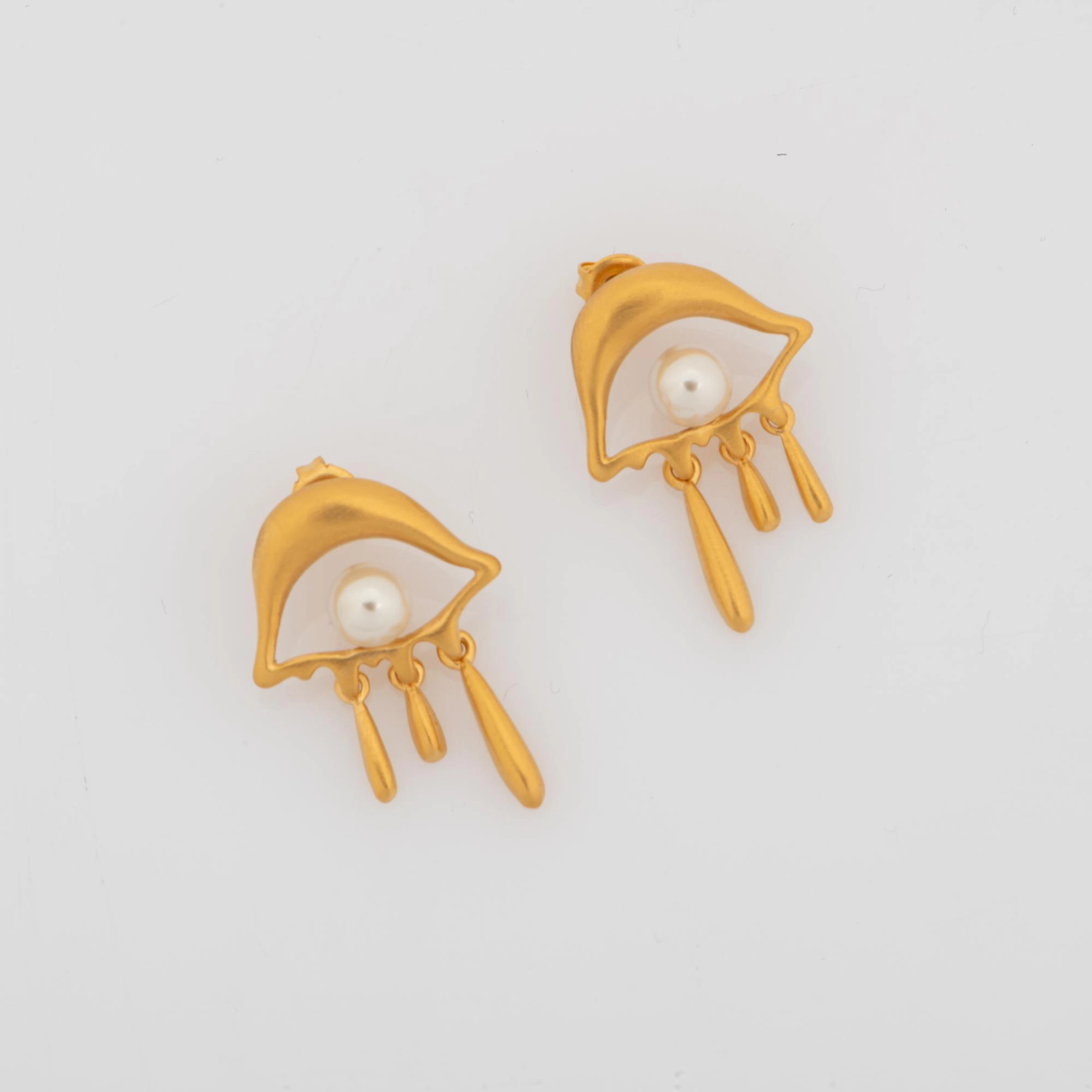 Salvador Dalí (nach) Paar Ohrstecker 'Auge', 2010er Jahre
