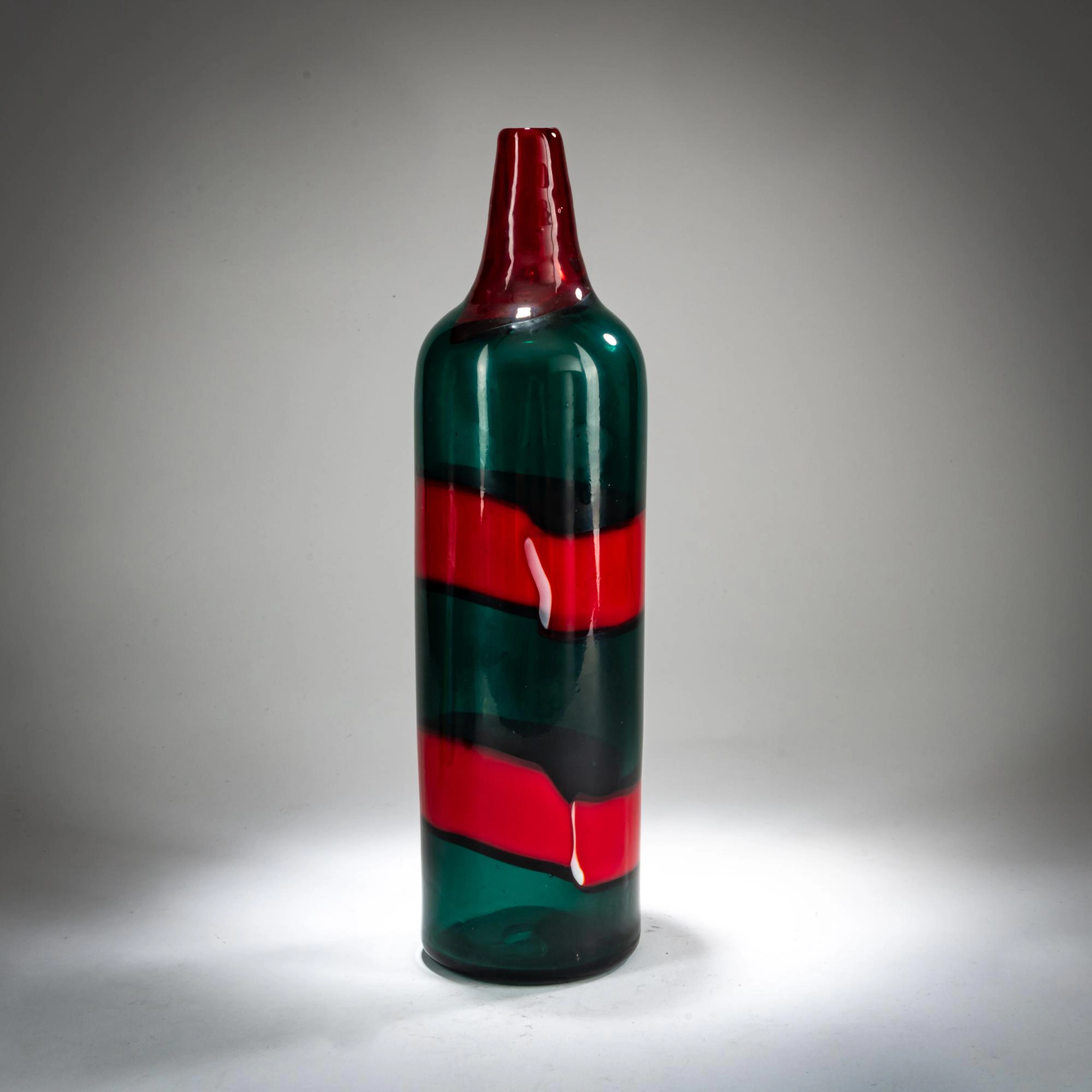 Fulvio Bianconi Flasche 'A fasce orizzontale', um 1950
