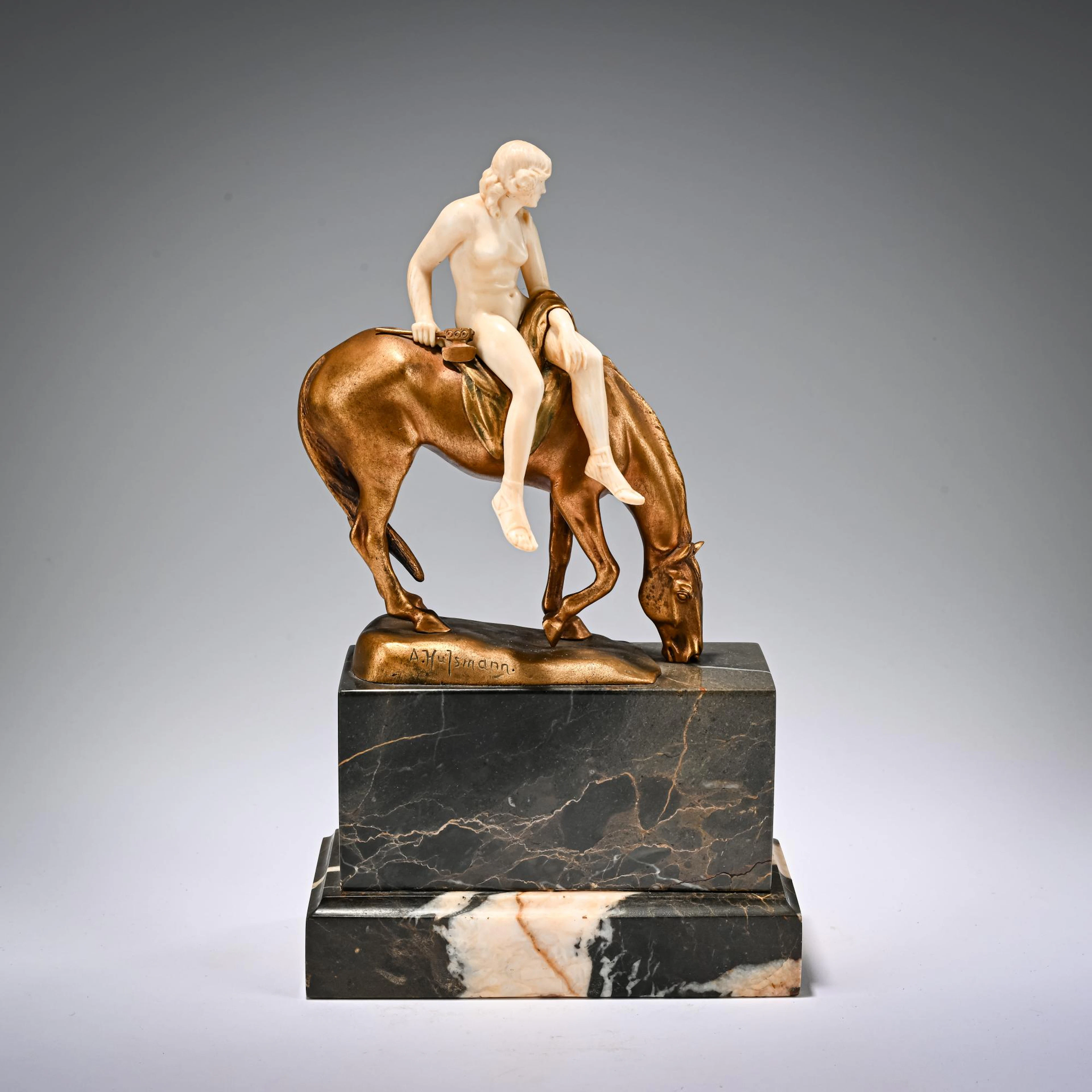 Albert Hinrich Hussmann Chryselephantin-Figur 'Reiterin', um 1908