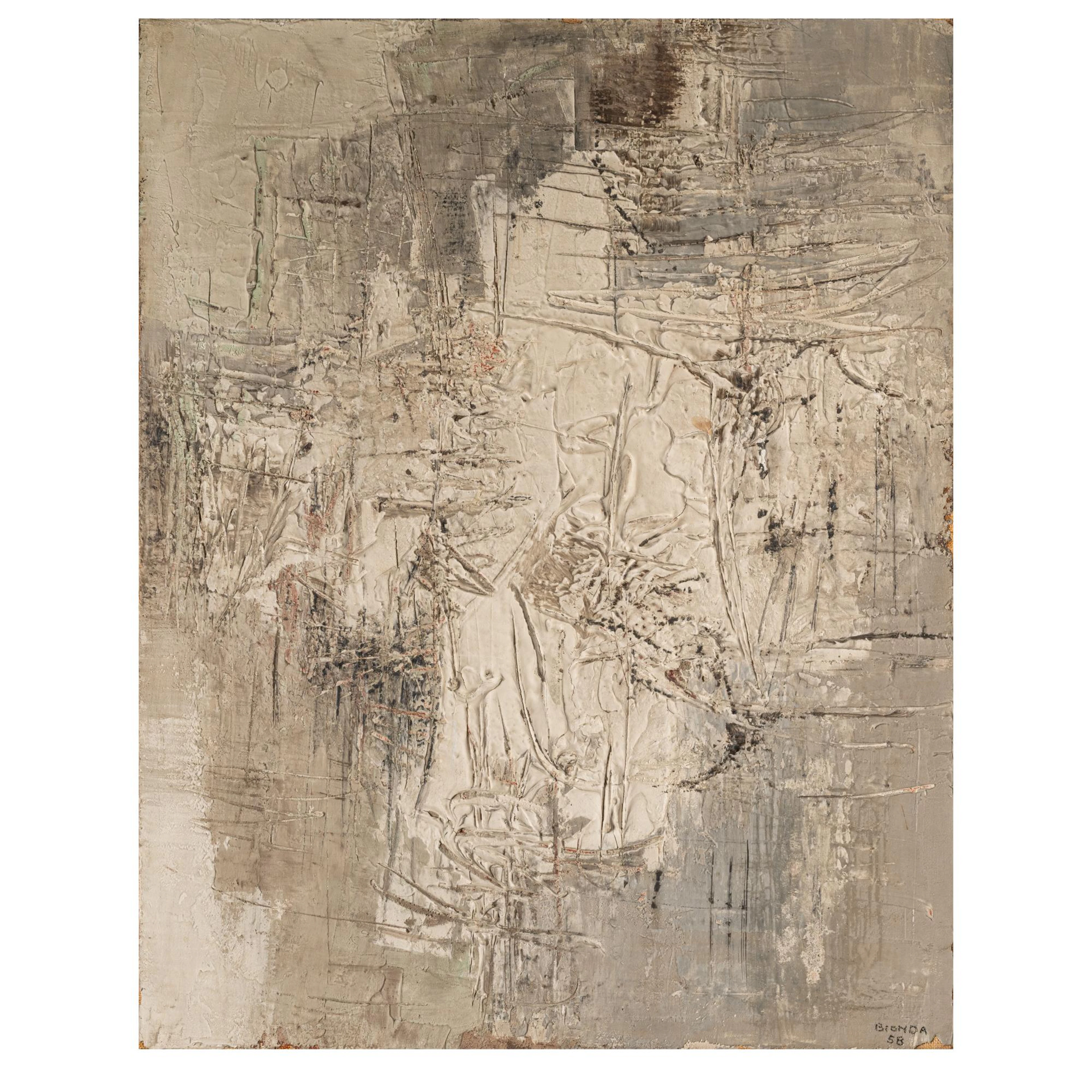 Mario Bionda (1913 Turin - 1985 Penango) 'Immagine Bianca', 1958