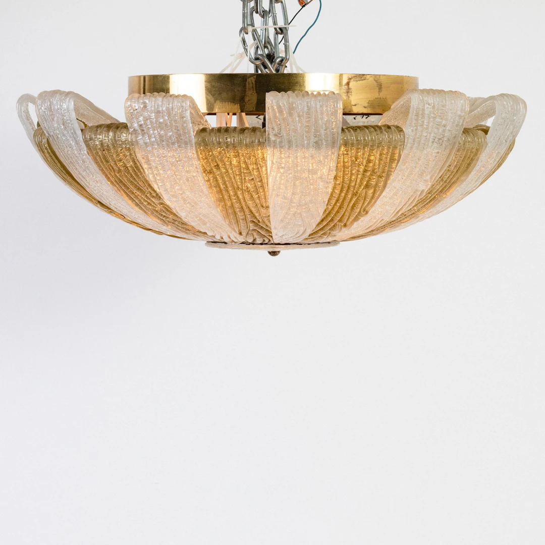 Venini, Murano Deckenleuchte, um 1950 (Entwurf)