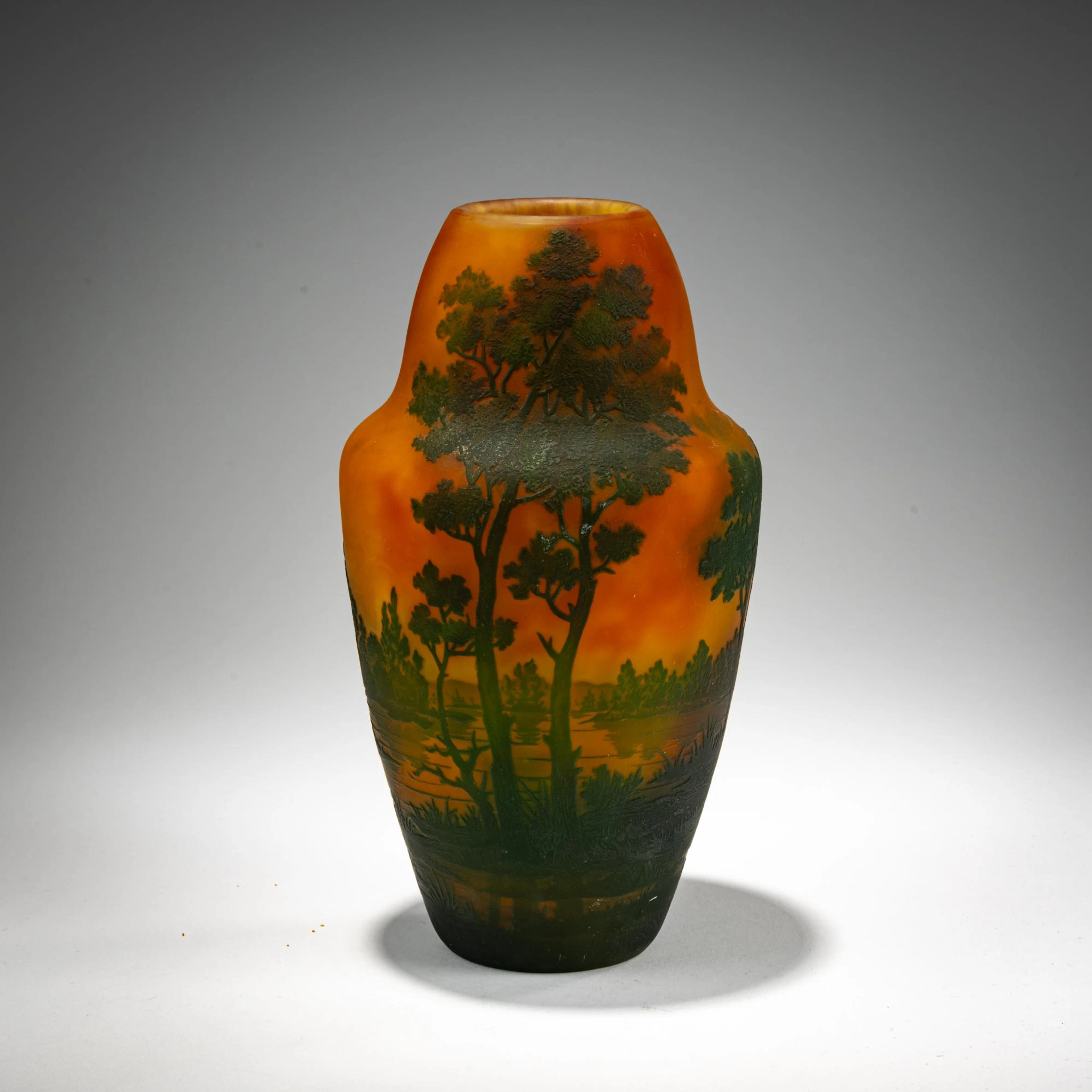 Daum Frères, Nancy Vase 'Paysage', um 1910