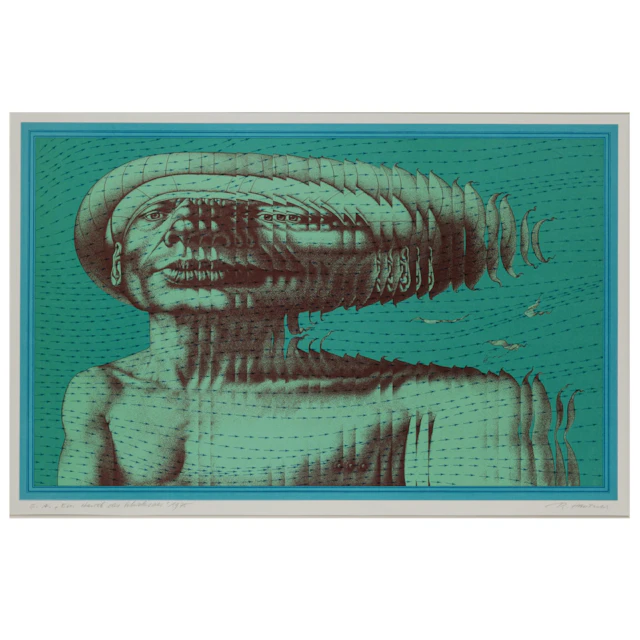 Rudolf Hausner (1914 Wien - 1995 Mödling) 'Ein Hauch des Schicksals', 1975
