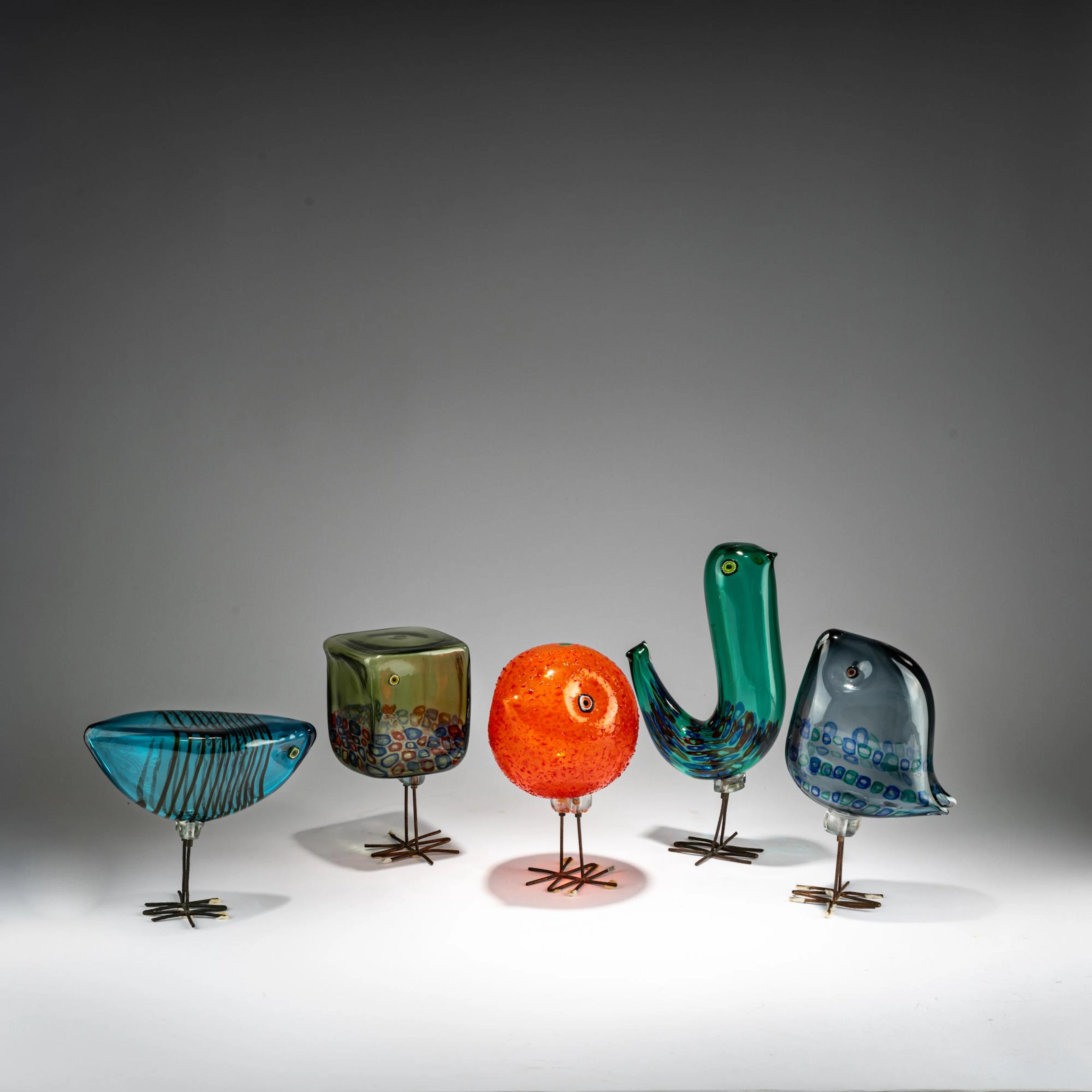 Alessandro Pianon Fünf Vögel 'Pulcino', 1961/62
