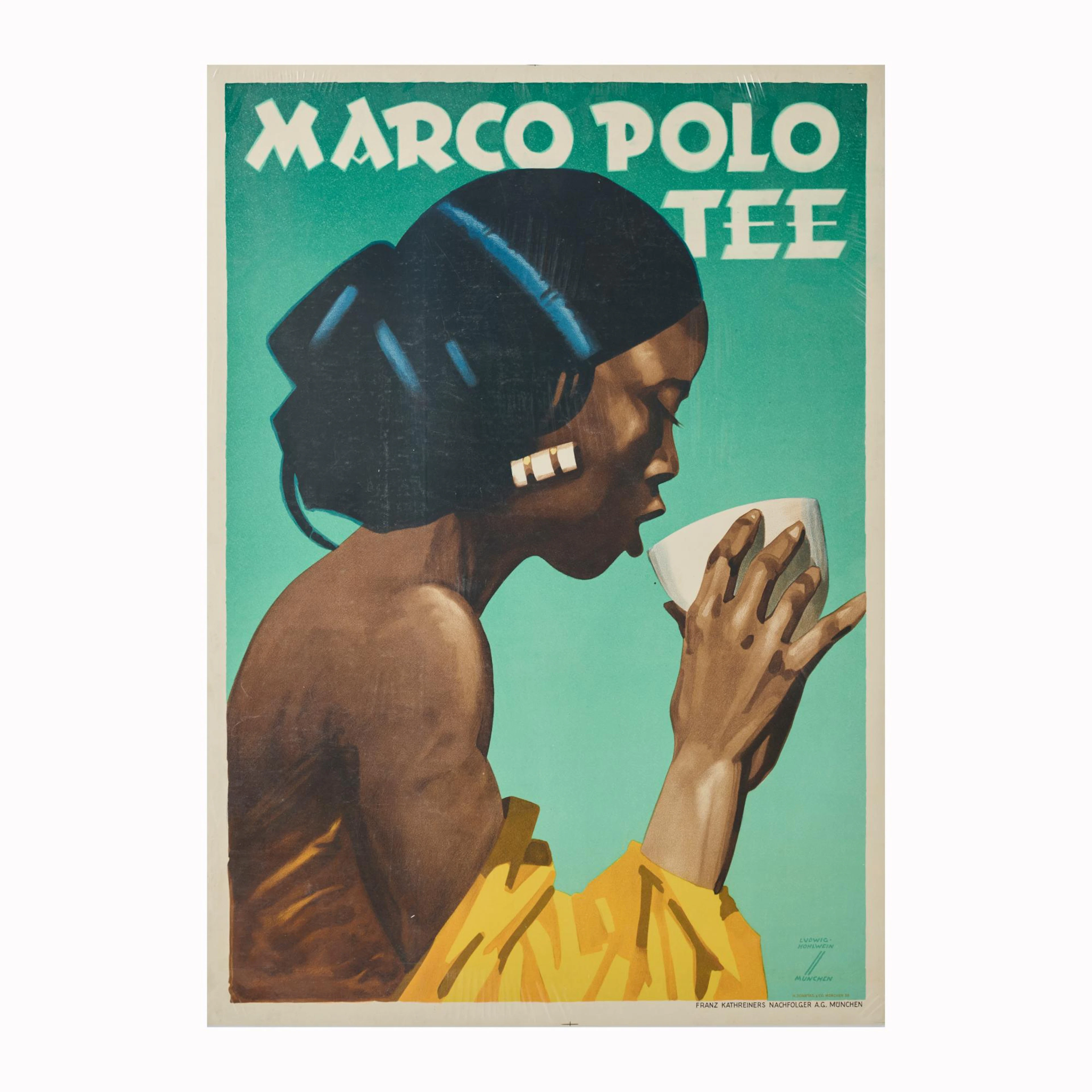 Ludwig Hohlwein Werbeplakat 'Marco Polo Tee', um 1930
