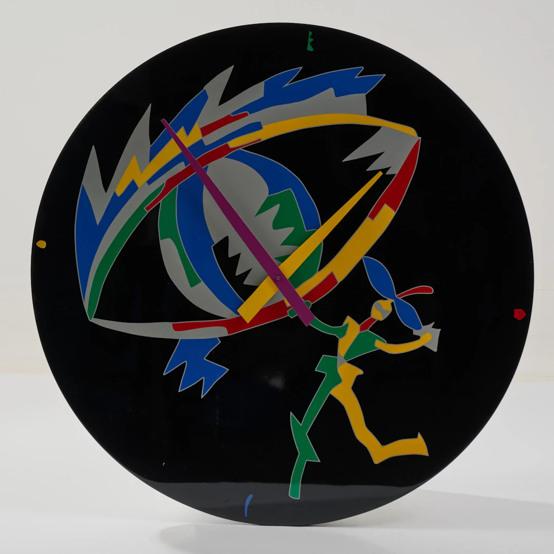 Ugo Nespolo Wanduhr 'King Size', 1980er Jahre (Entwurf)