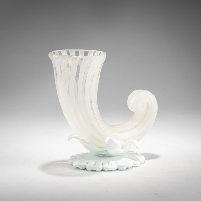 Fulvio Bianconi Vase 'Cornucopia Zanfirico', um 1948-49