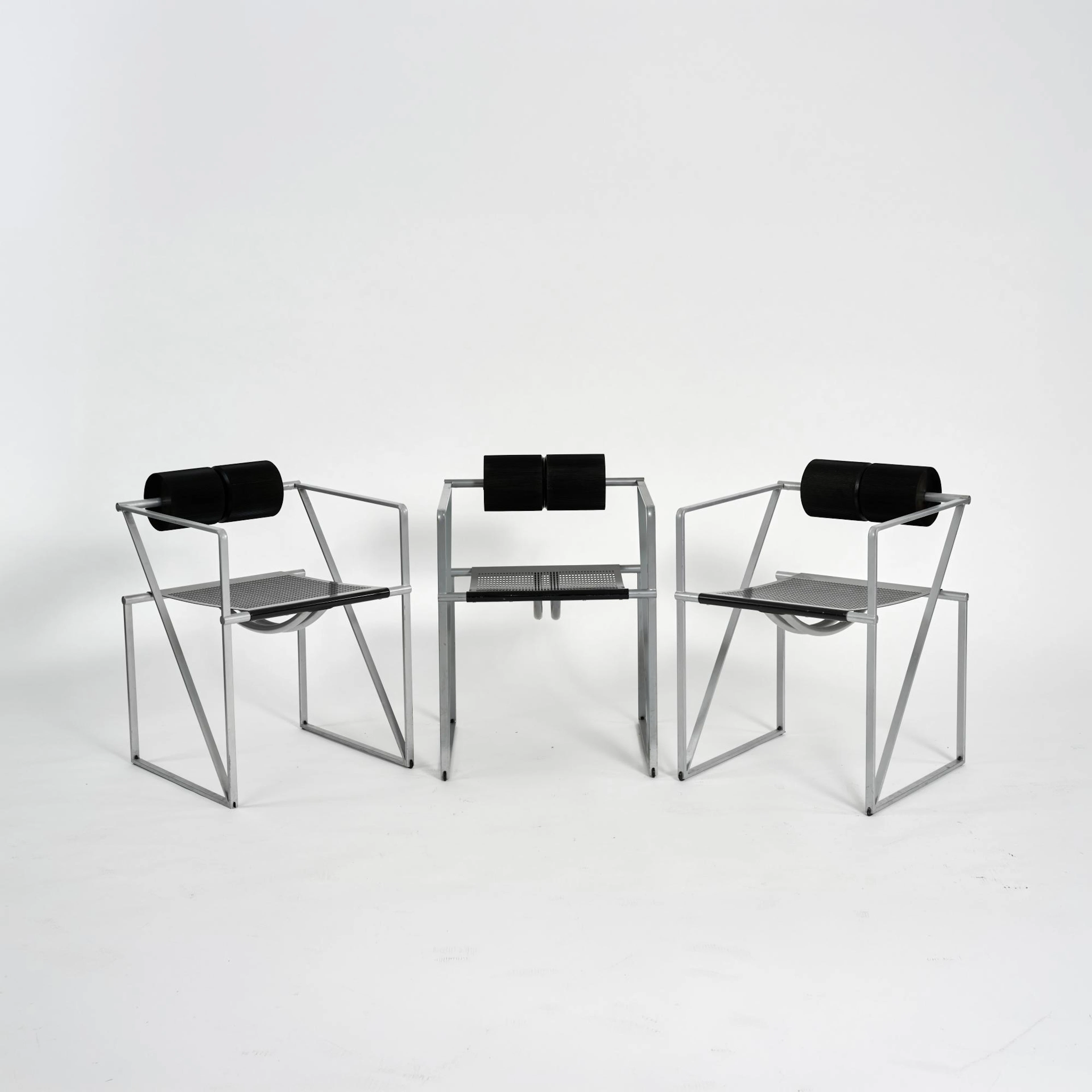 Mario Botta Drei Armlehnstühle 'Seconda', 1982 (Entwurf)