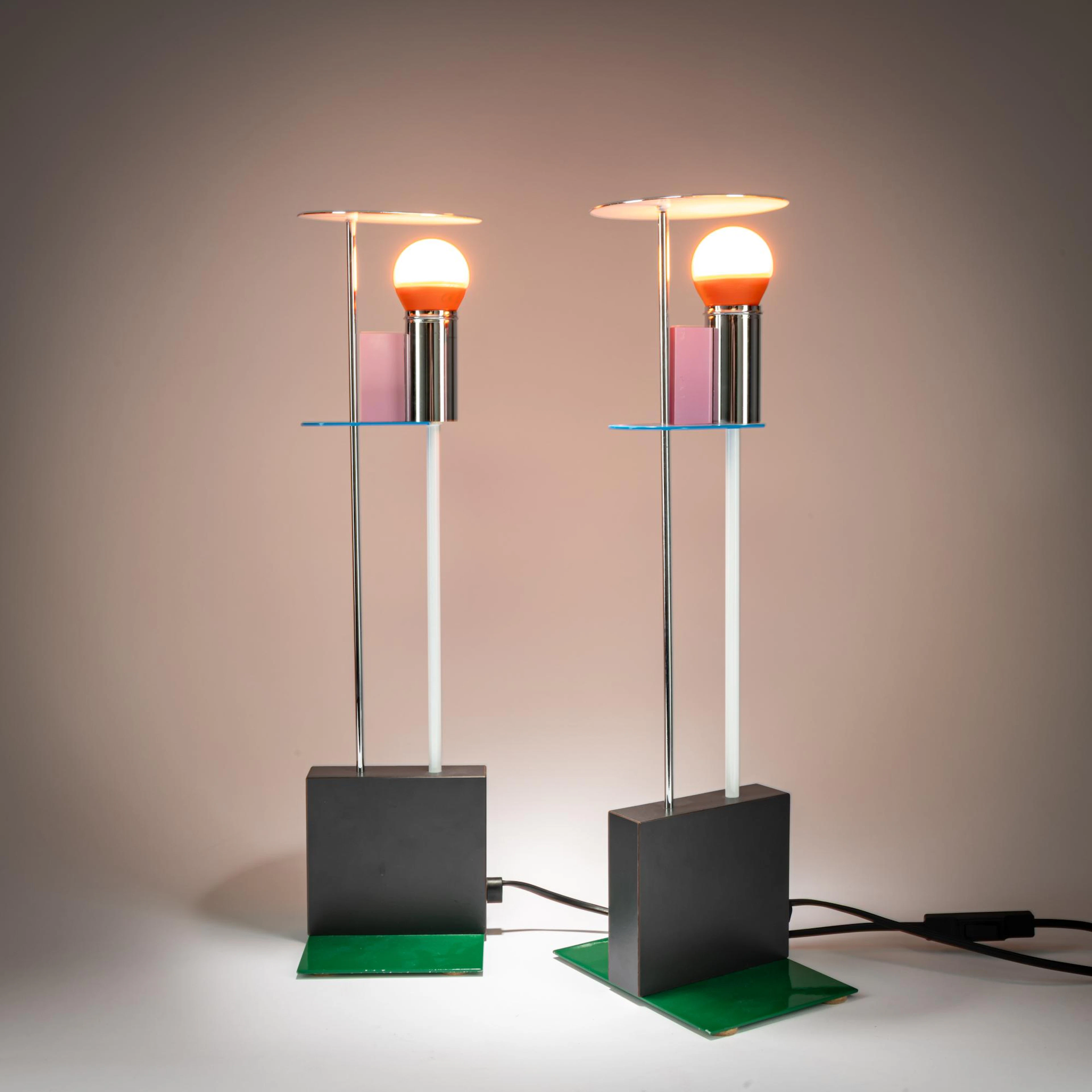 Gerard Taylor Zwei Tischleuchten 'Picadilly', 1982 (Entwurf)