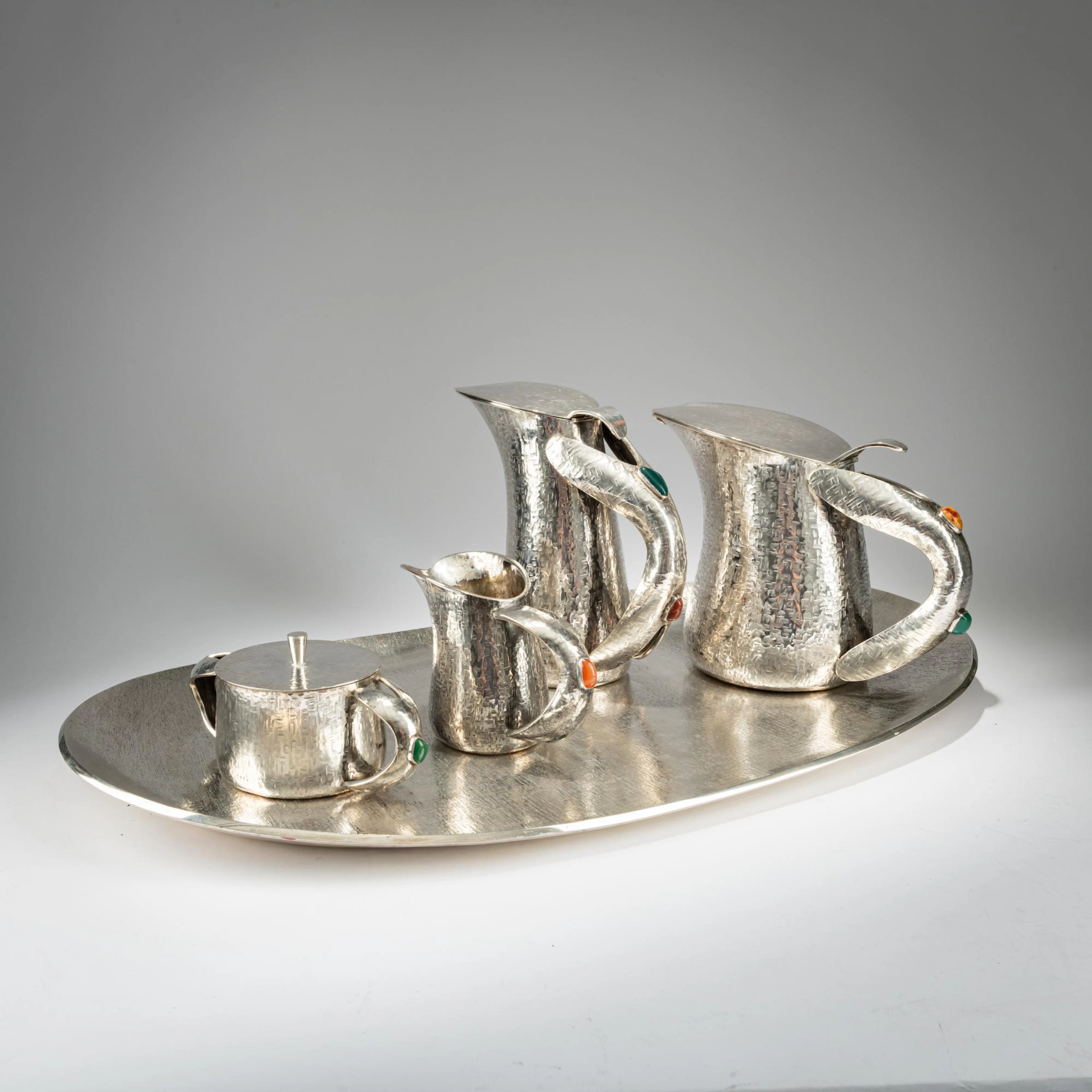 Arrigo Finzi Fünfteiliges Kaffee- und Teeservice, 1960er Jahre