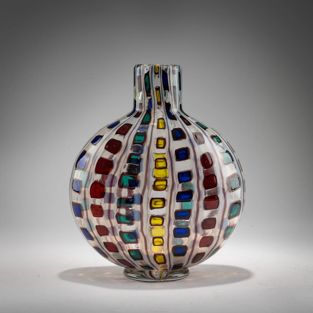 Ercole Barovier Vase 'Diamantati', 1968