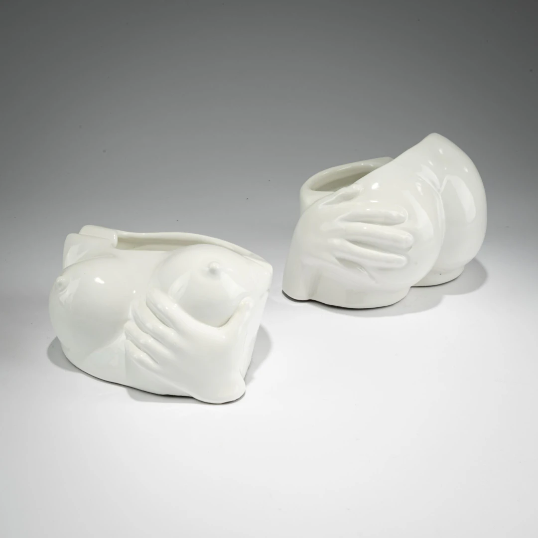 Piero Fornasetti Zwei Aschenbecher, 1960er Jahre (Entwurf)
