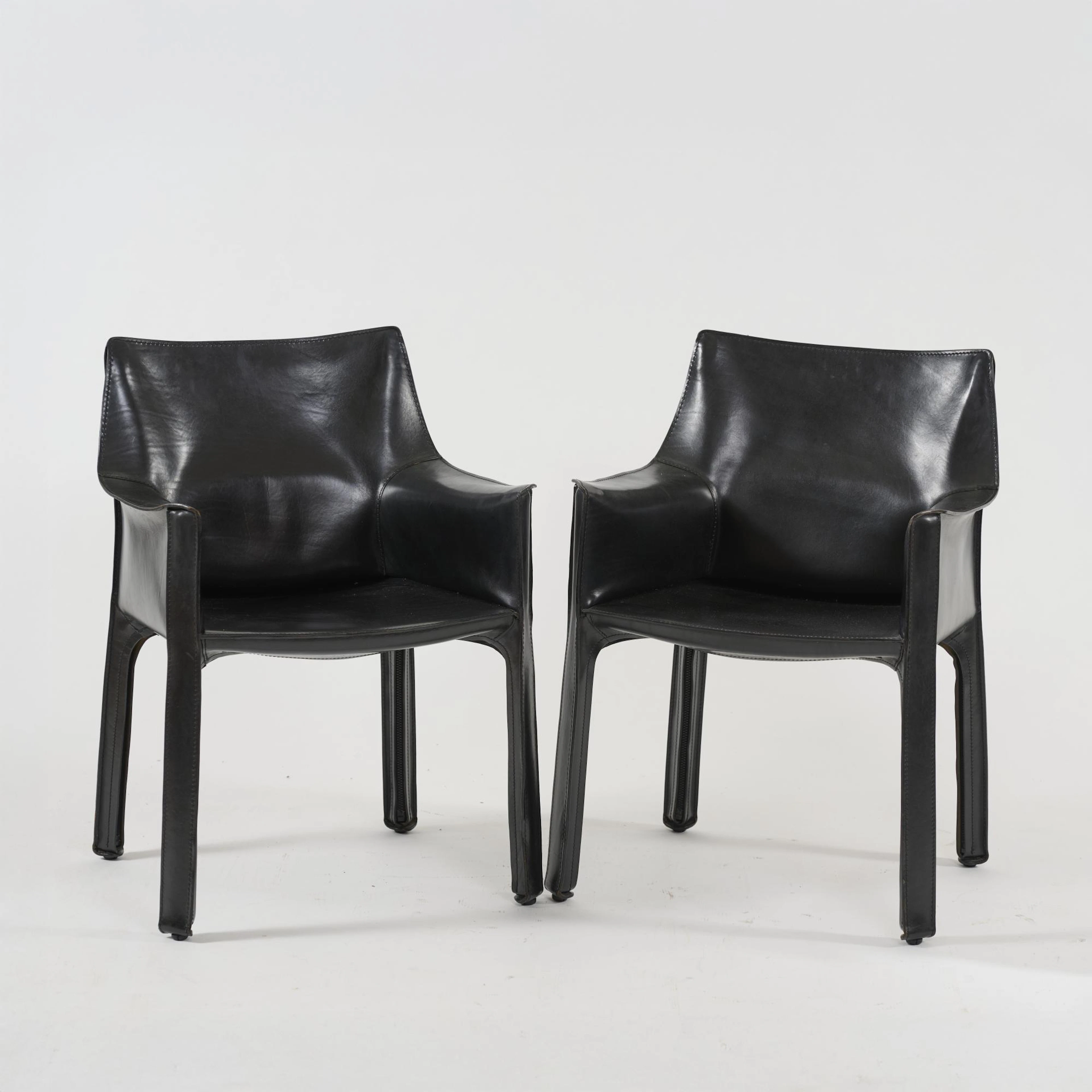 Mario Bellini Zwei Armlehnstühle 'Cab 413', 1977 (Entwurf)