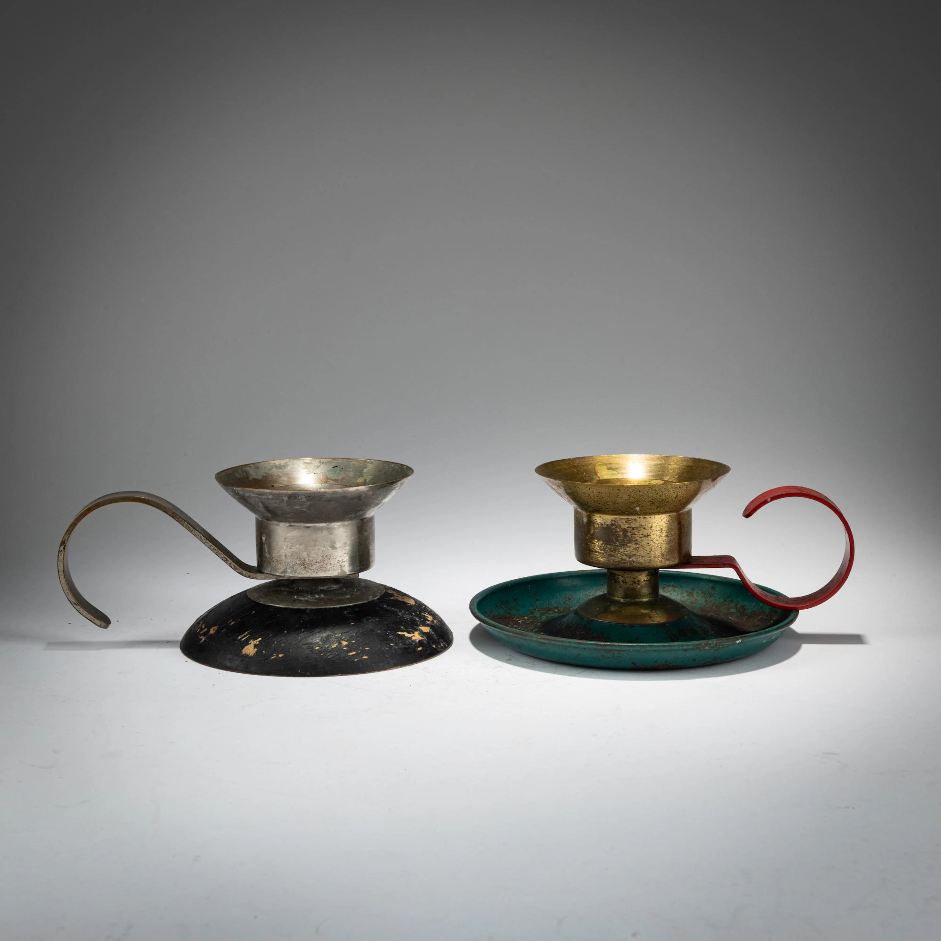 Marianne Brandt Zwei Kerzenleuchter, 1929-32