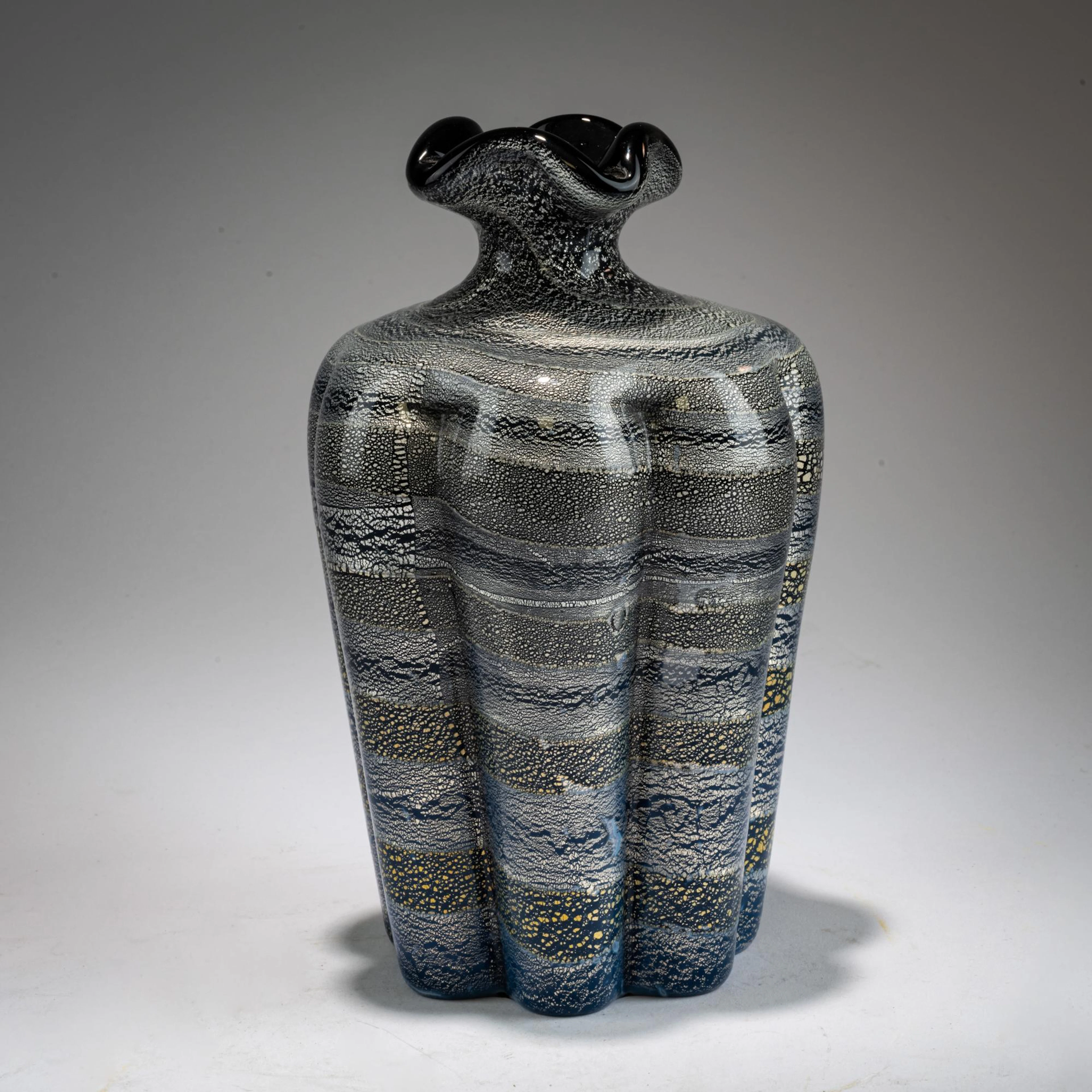 Giulio Radi Vase 'Fasce oro argento', 1950