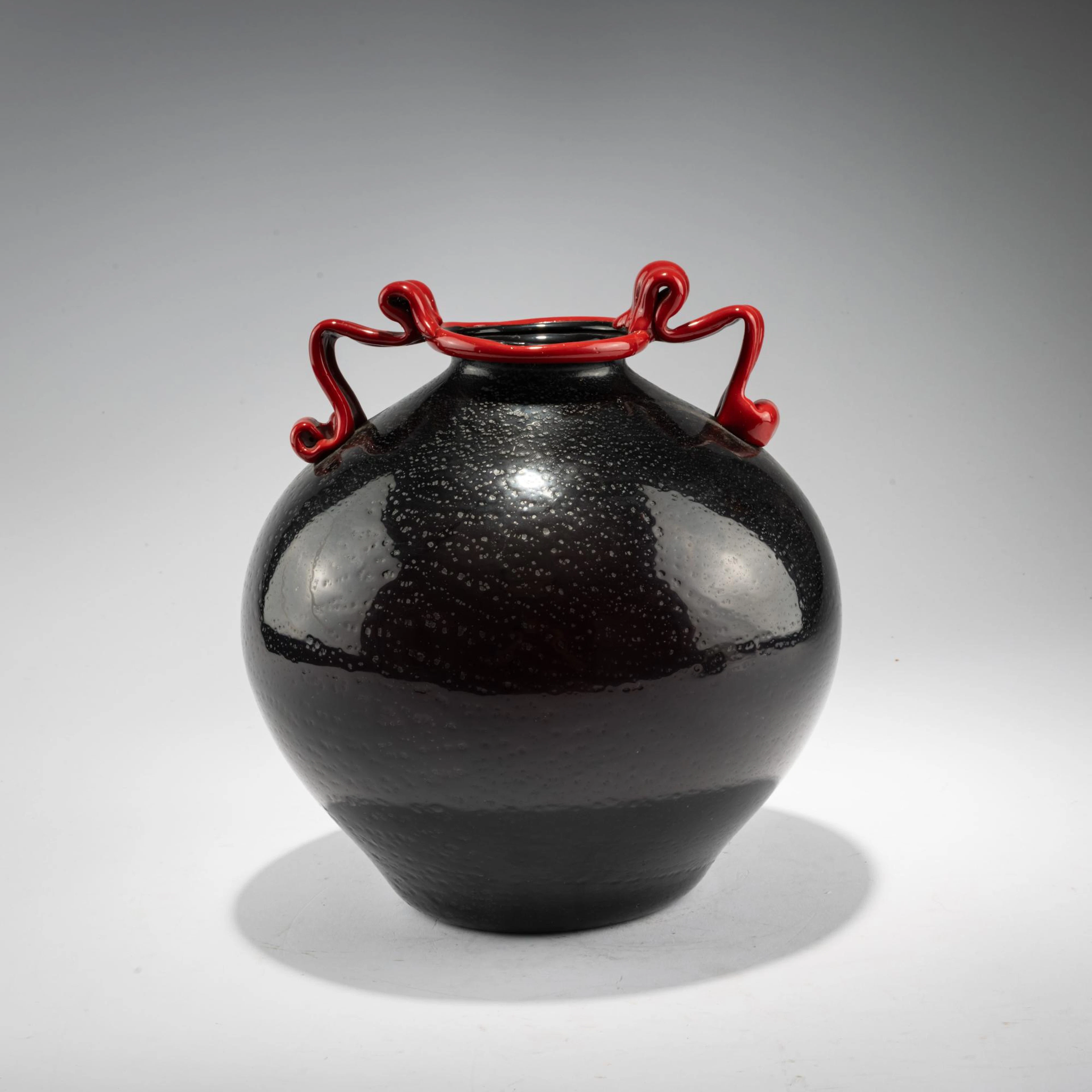 Angelo Nason Vase 'Rosso, nero, argento', um 1932