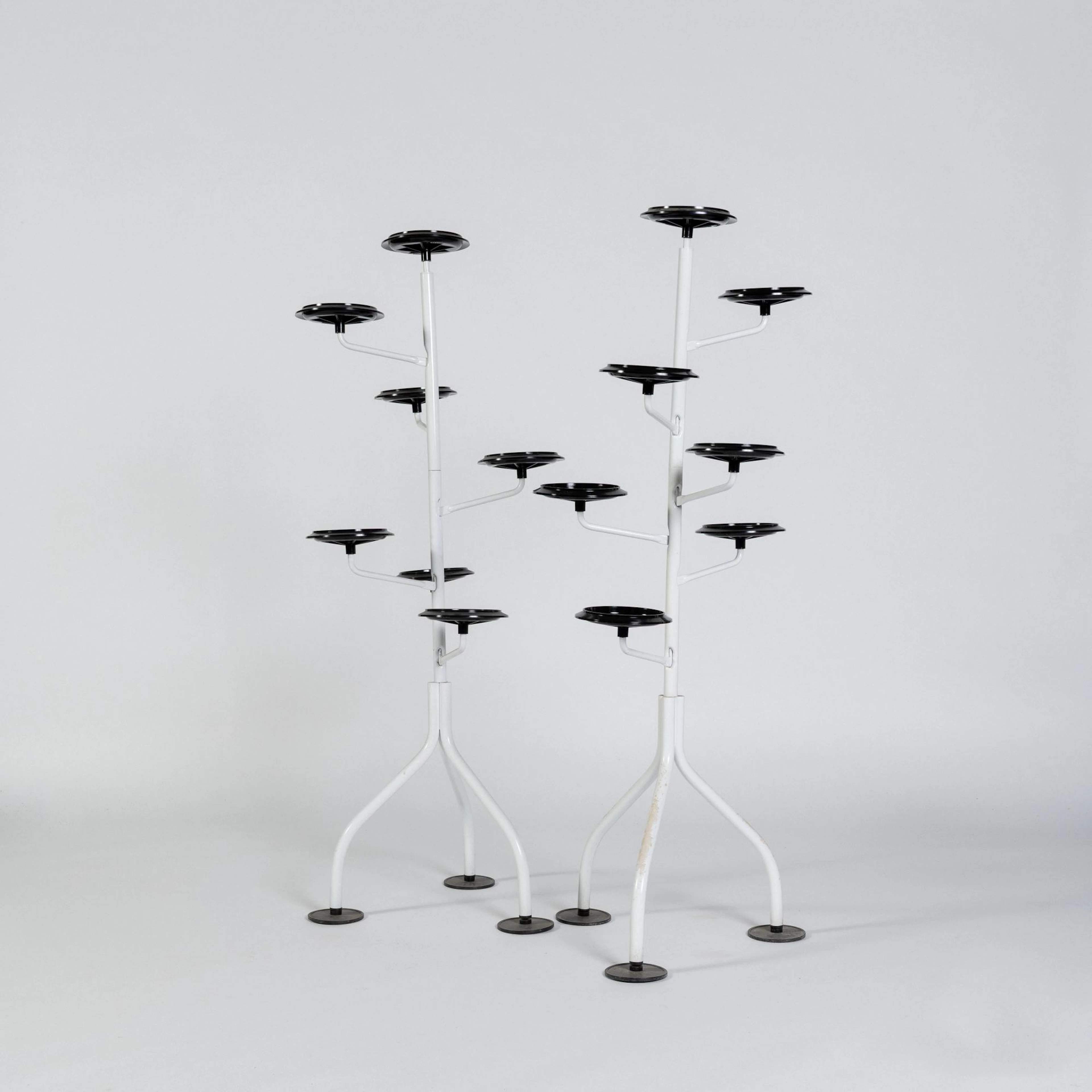 Achille Castiglioni Zwei Blumenständer 'Albero', 1983 (Entwurf)