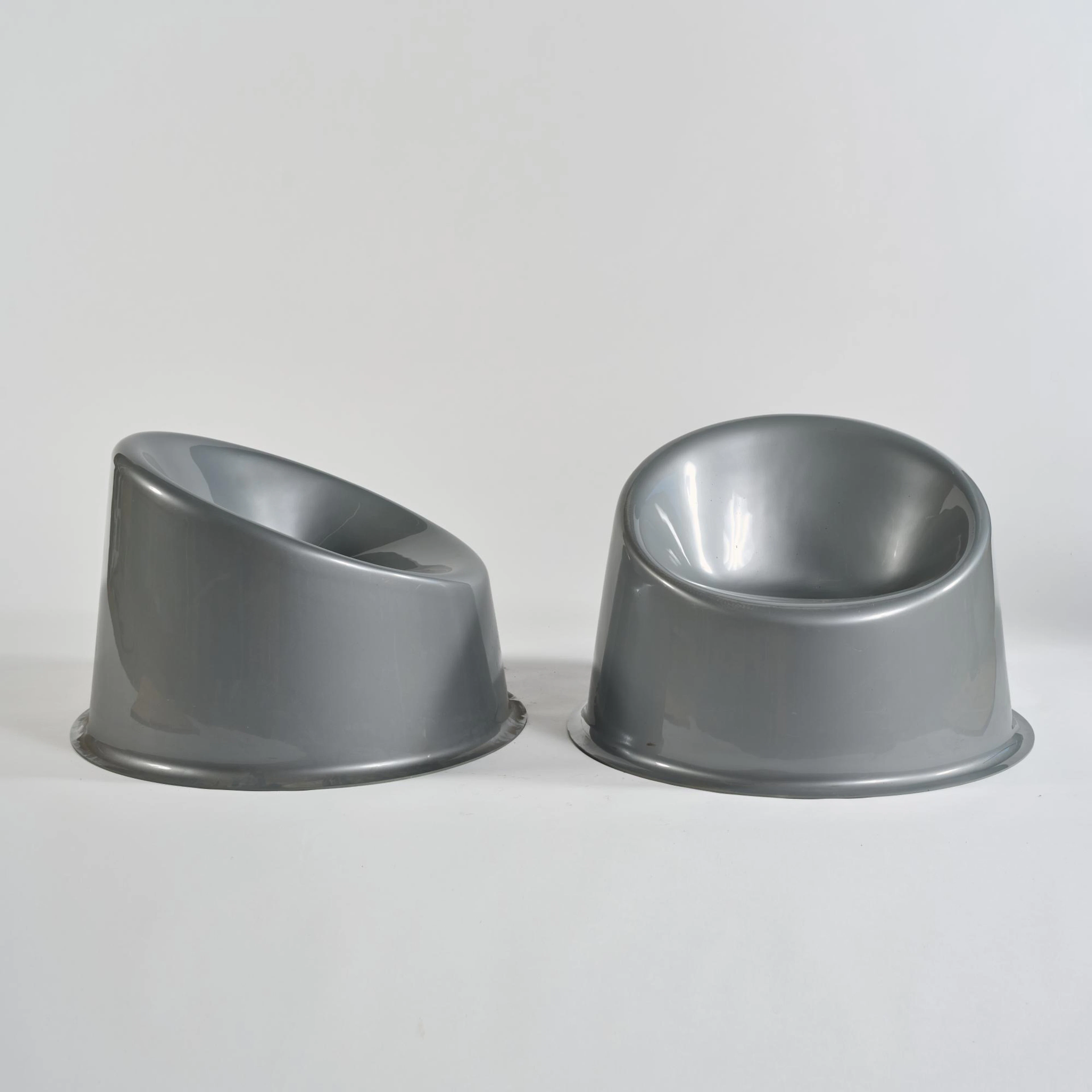 Verner Panton Zwei Sitzhocker 'Panto Pop' 1970 (Entwurf)